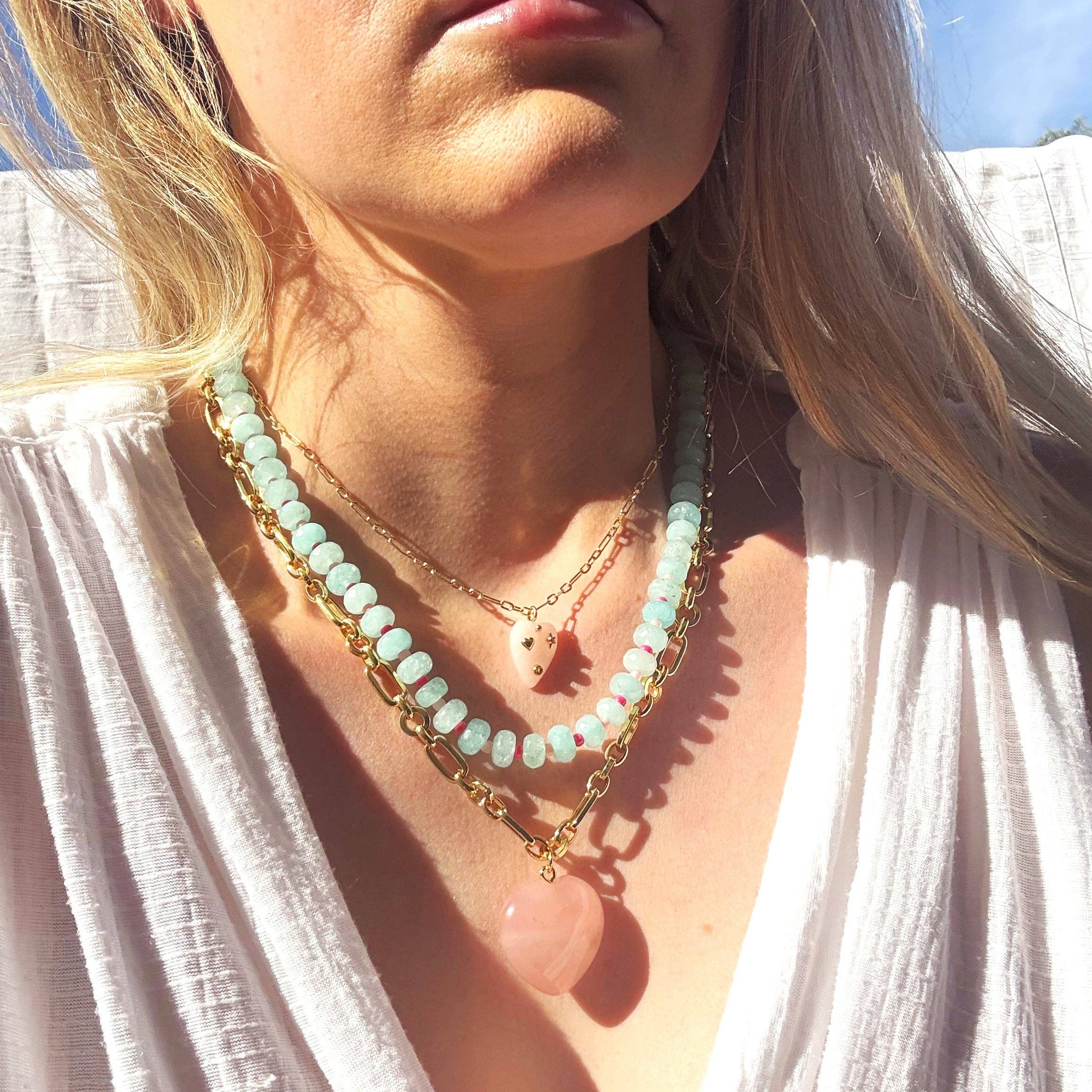 The Silver Wren- Islands Stone Candy Beaded Necklace, Trendy Colorful Beads