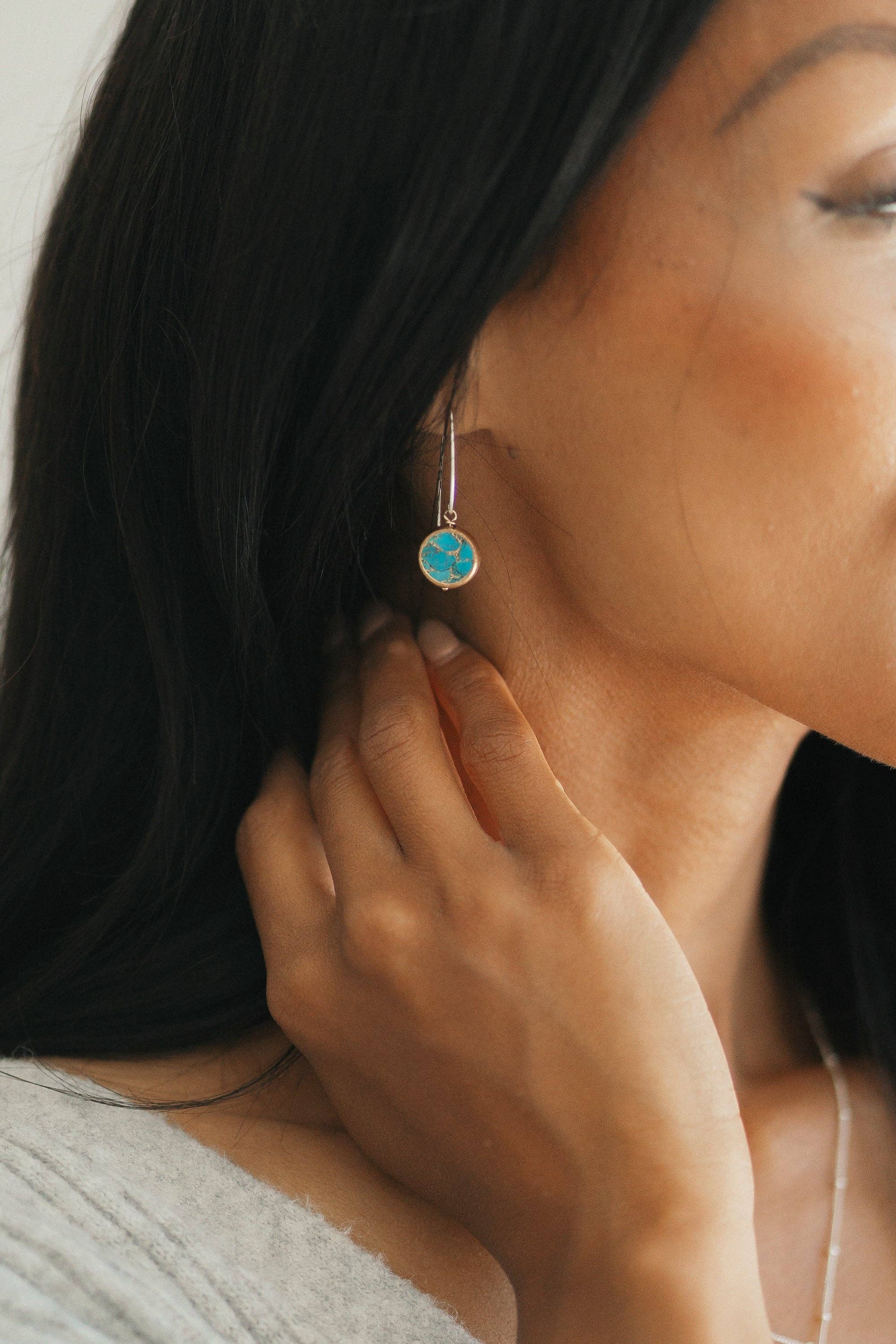 Reva Grey- Veda Mosaic Turquoise Earring