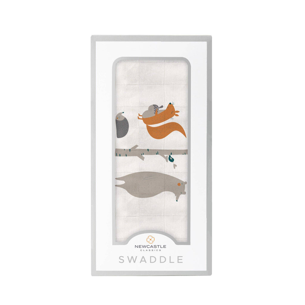 Newcastle Classics- Forest Friends Cotton Muslin Swaddle