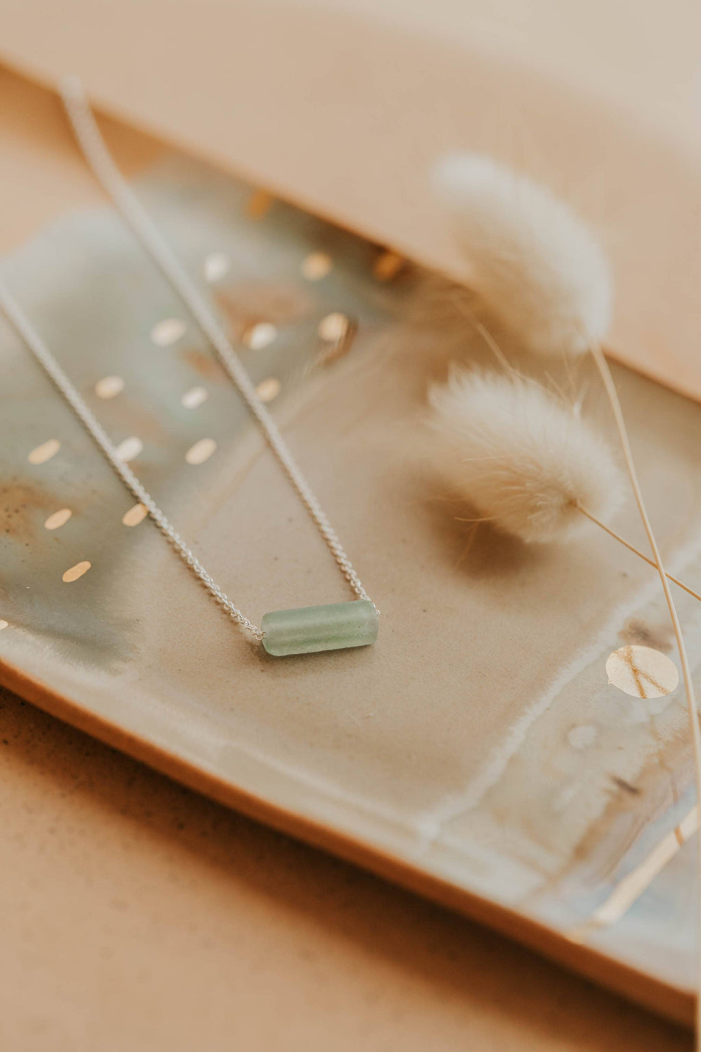 Hello Adorn- Seafoam Gemma Necklace | 14kt Gold Fill + Sterling Silver