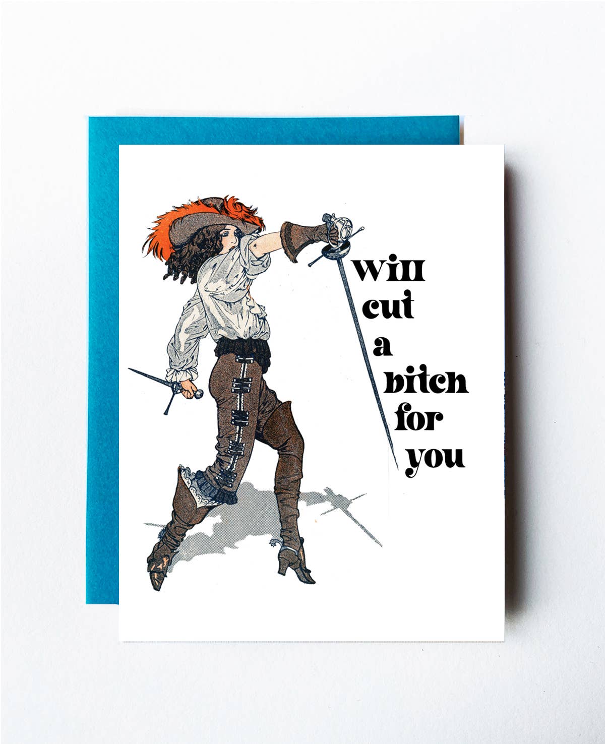 The Twentieth- Cut a Bitch Art Nouveau Pirate Friendship Card