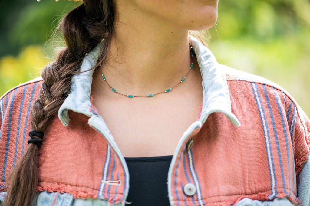 Bronwen Jewelry- Gemstone Trail Necklace