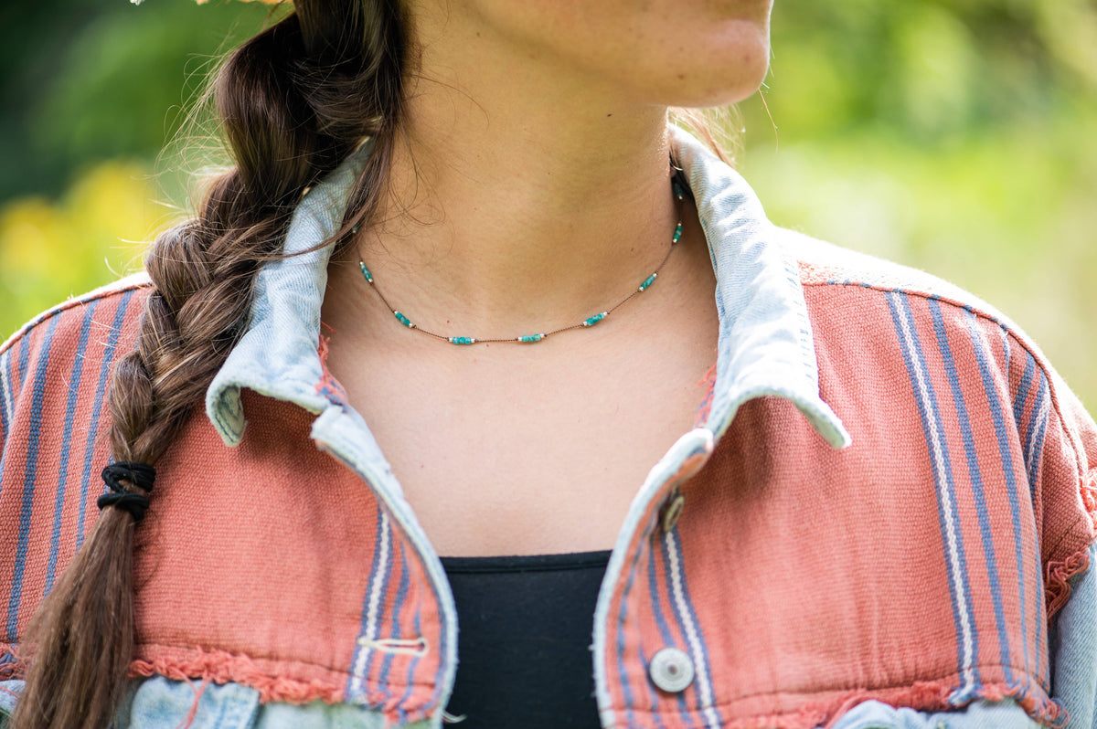 Bronwen Jewelry- Gemstone Trail Necklace