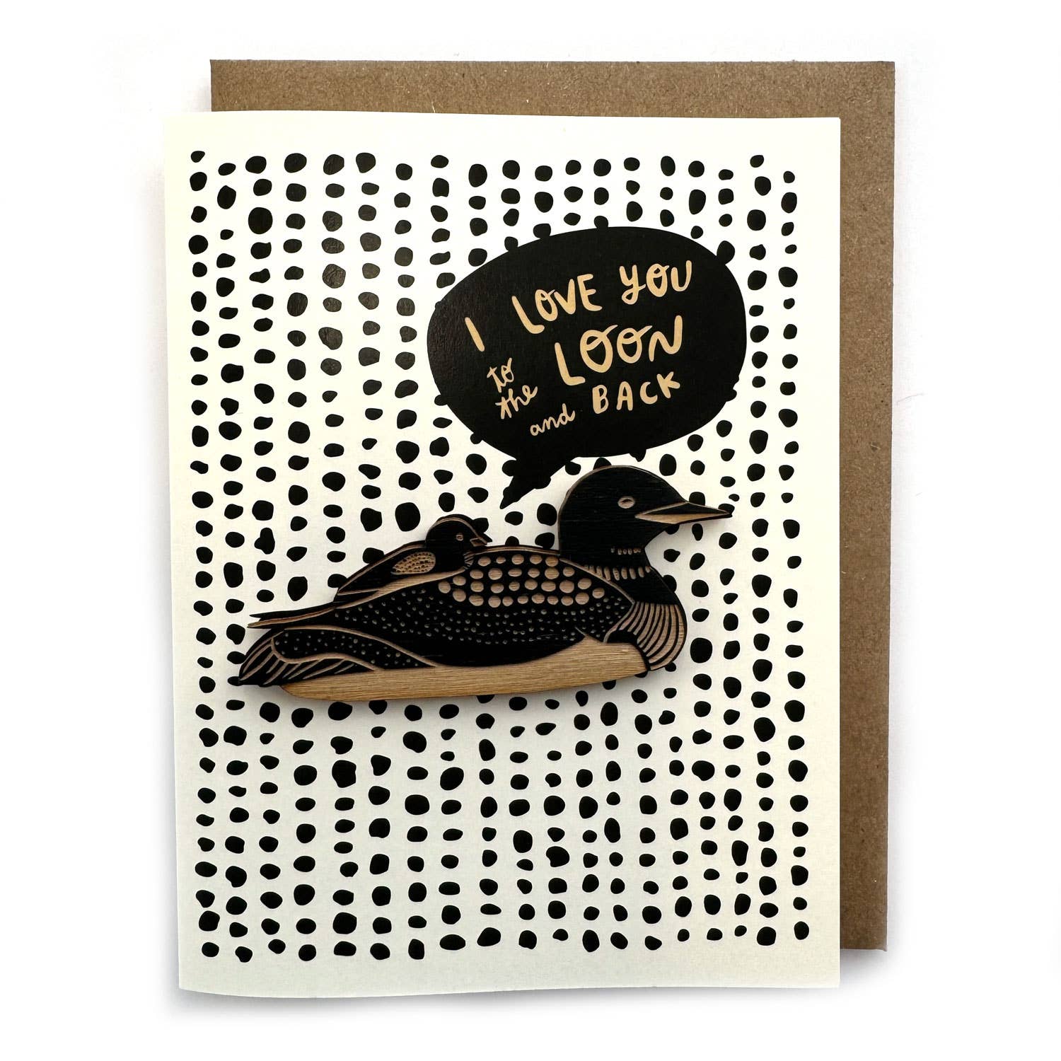 SnowMade- I Love You to the Loon and Back - Loon + Baby Magnet w/ Card
