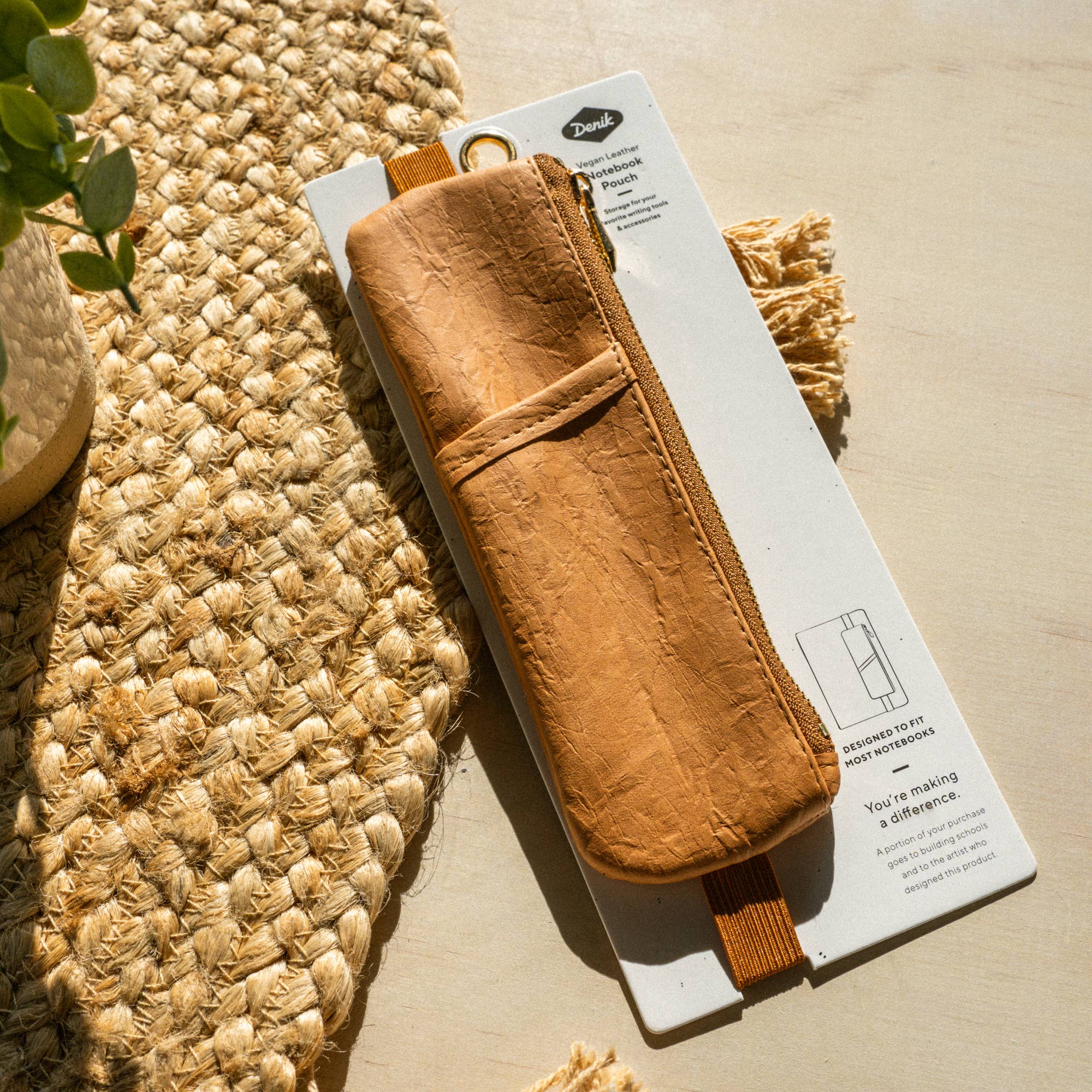 Denik- Caramel Crinkle Notebook Pouch