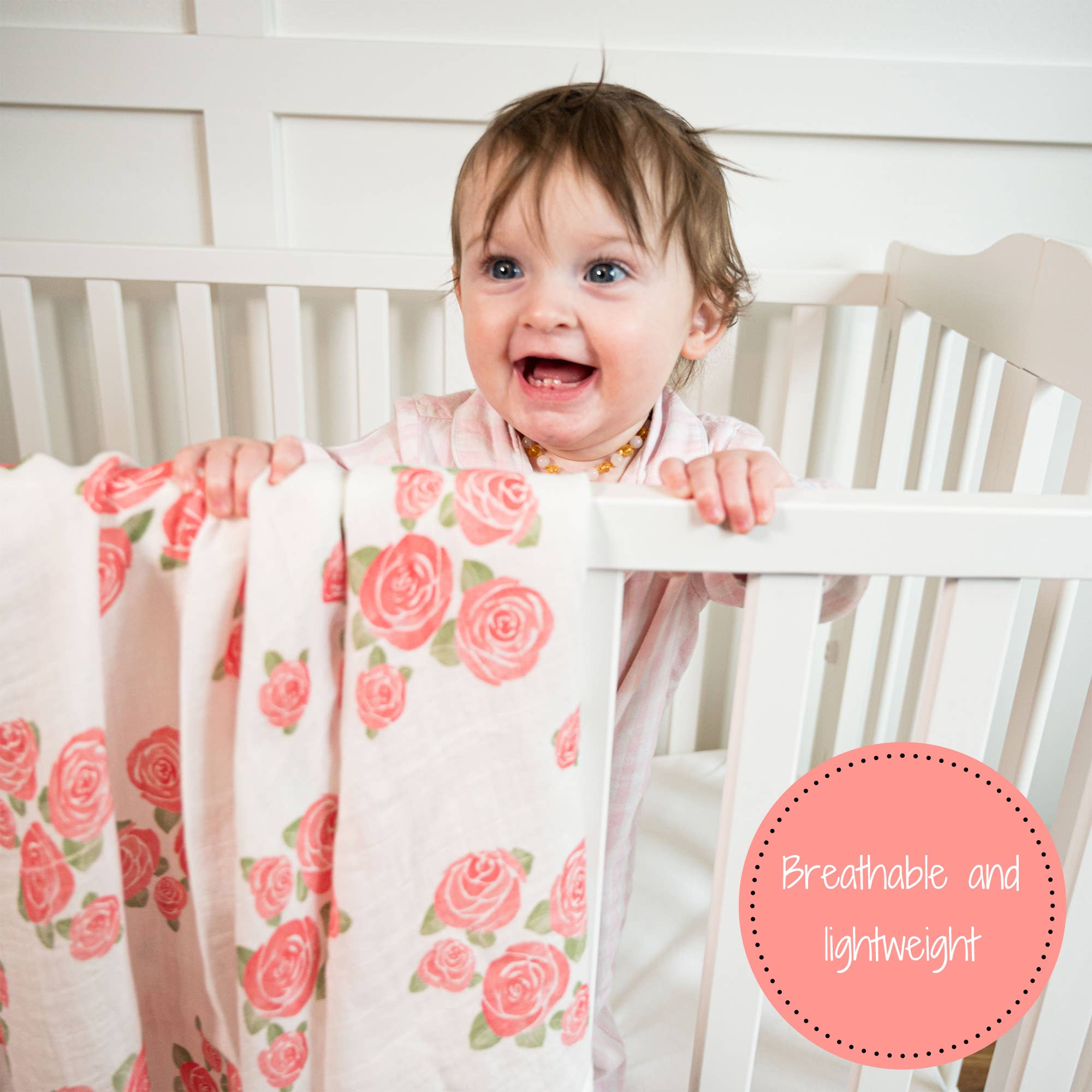 LollyBanks- Blooming Elegance Baby Muslin Swaddle Blanket