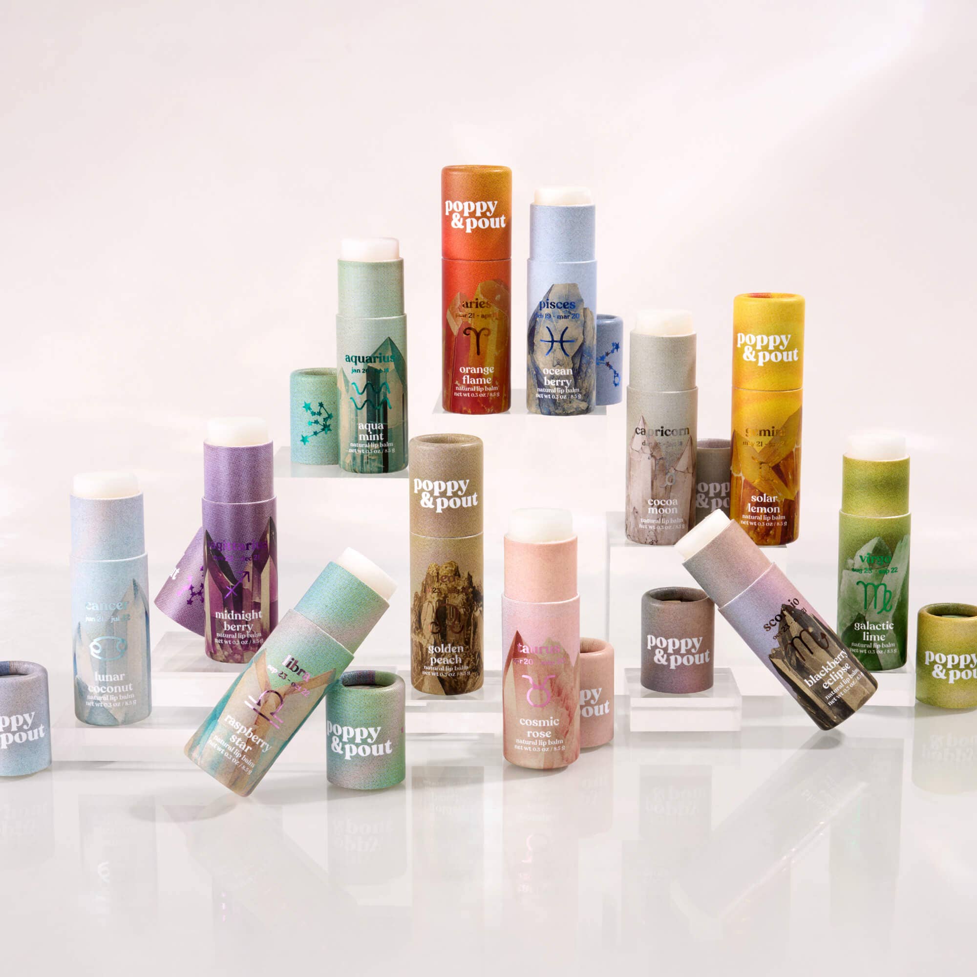 Poppy & Pout- Zodiac Cosmic Crystal Collection