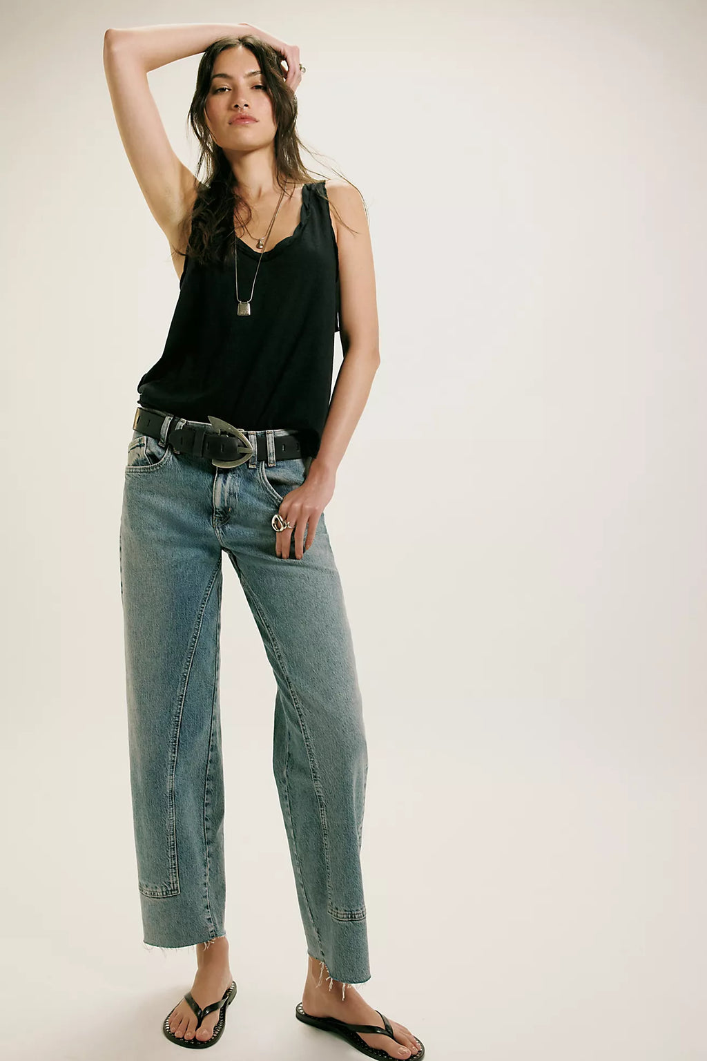Free People- We The Free Risk Taker Mid-Rise Jeans
