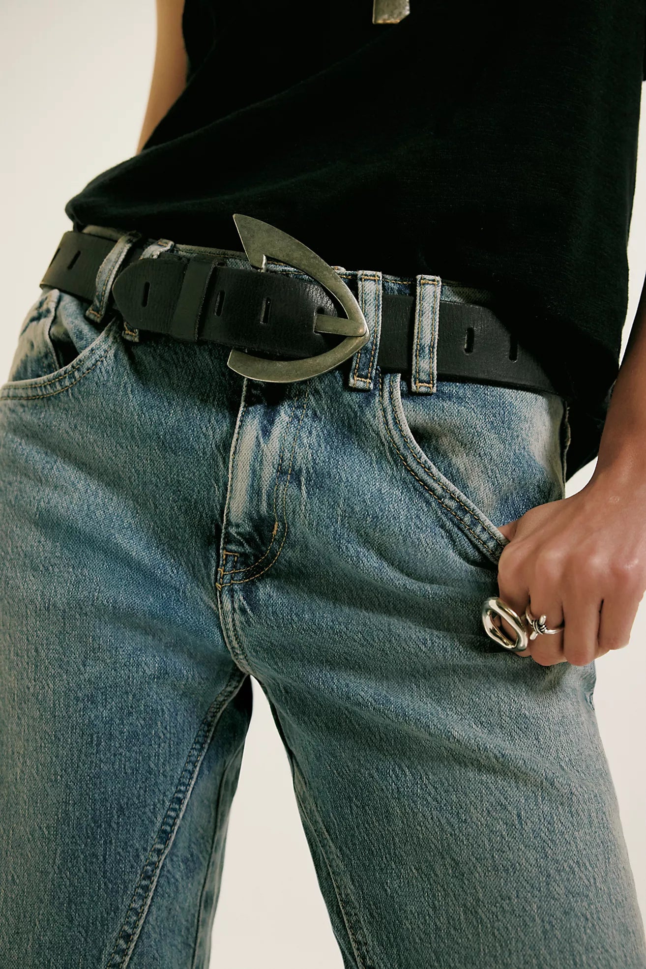 Free People- We The Free Risk Taker Mid-Rise Jeans