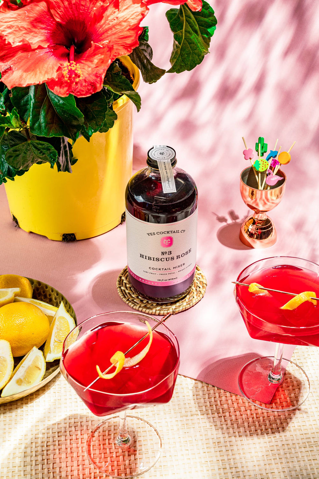 Yes Cocktail Co.-  Hibiscus Rose Cocktail Mixer