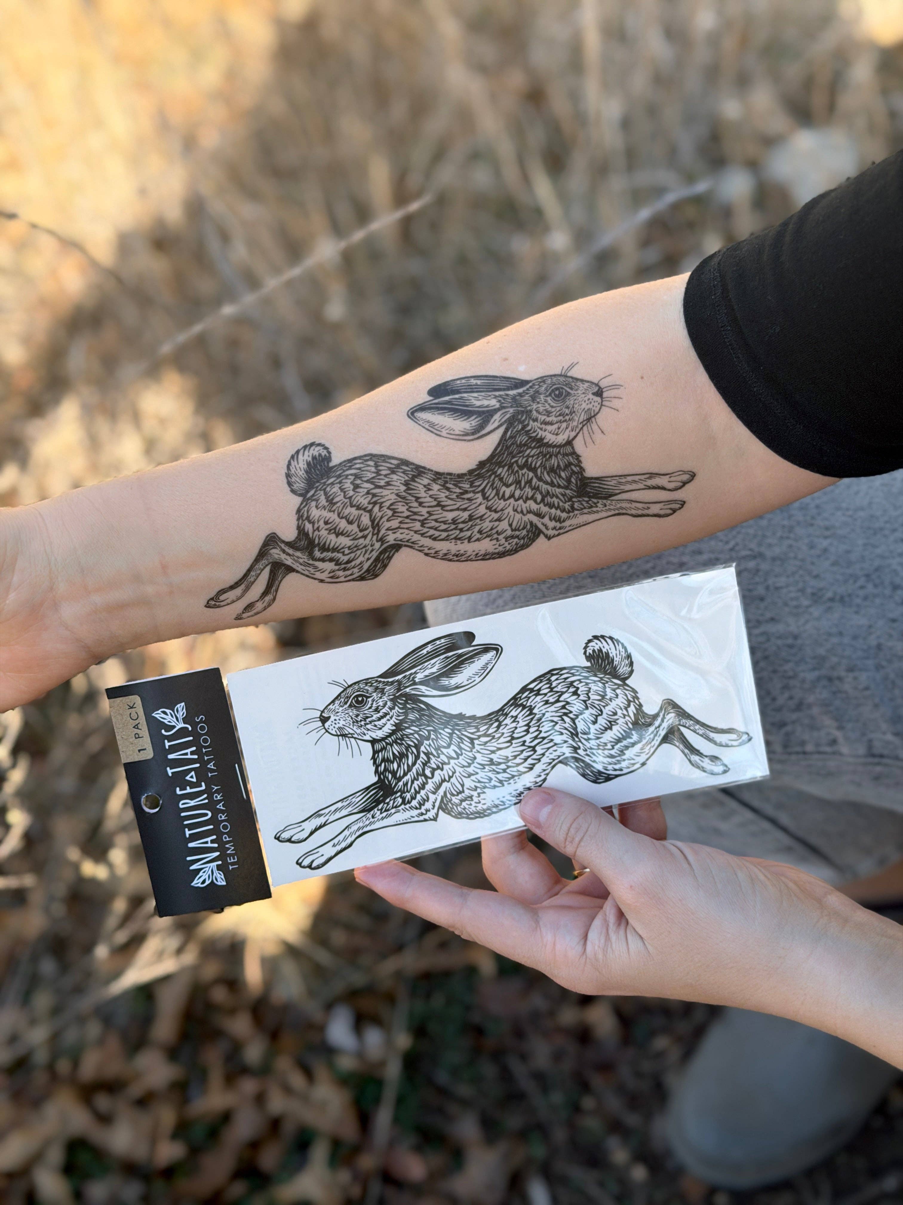 NatureTats- Jackrabbit Temporary Tattoo