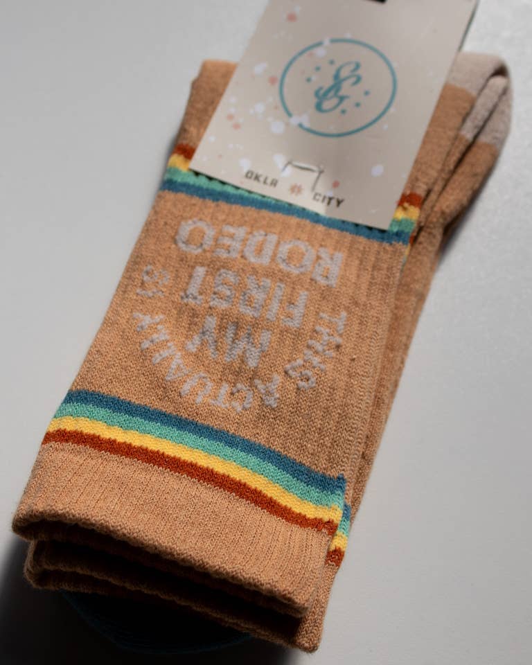 Shop Good- Actually My First Rodeo Western Socks