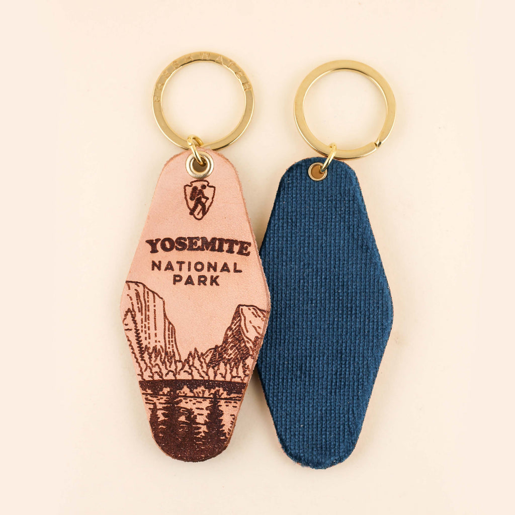Freshwater Curated Goods- National Park Hotel Leather Keychain