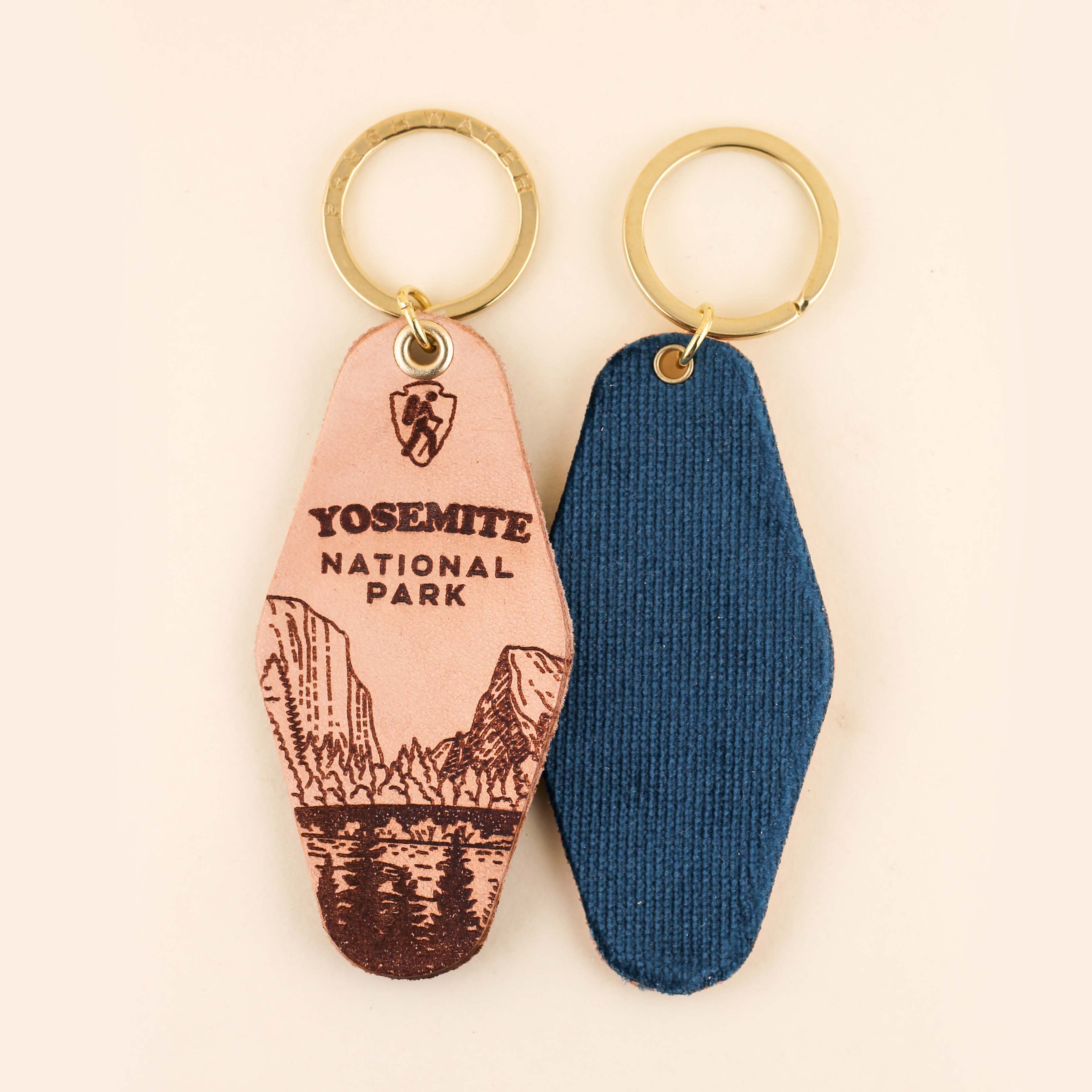 Freshwater Curated Goods- National Park Hotel Leather Keychain