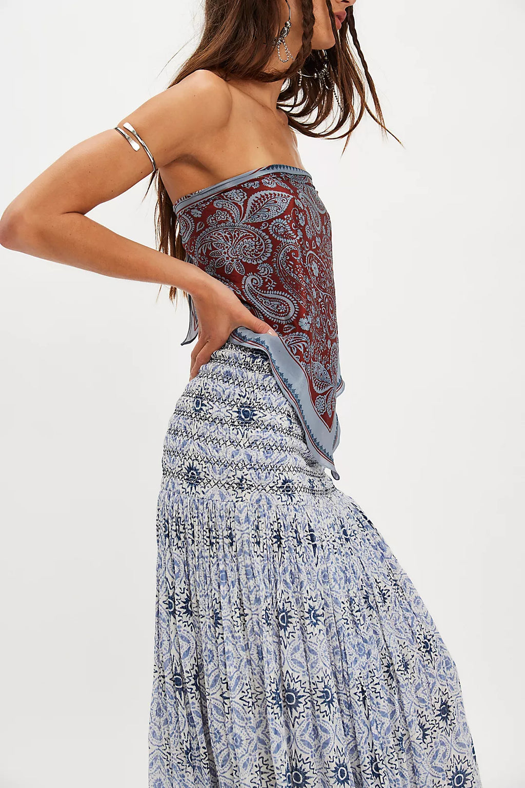 Free People- FP One Ravenna Printed Convertible Maxi Skirt