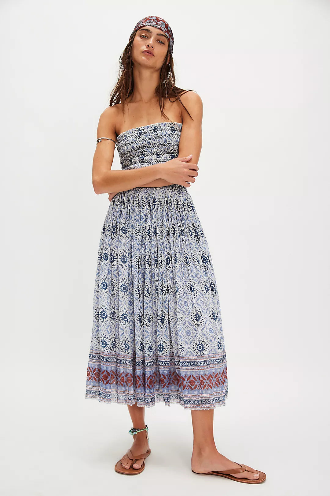 Free People- FP One Ravenna Printed Convertible Maxi Skirt
