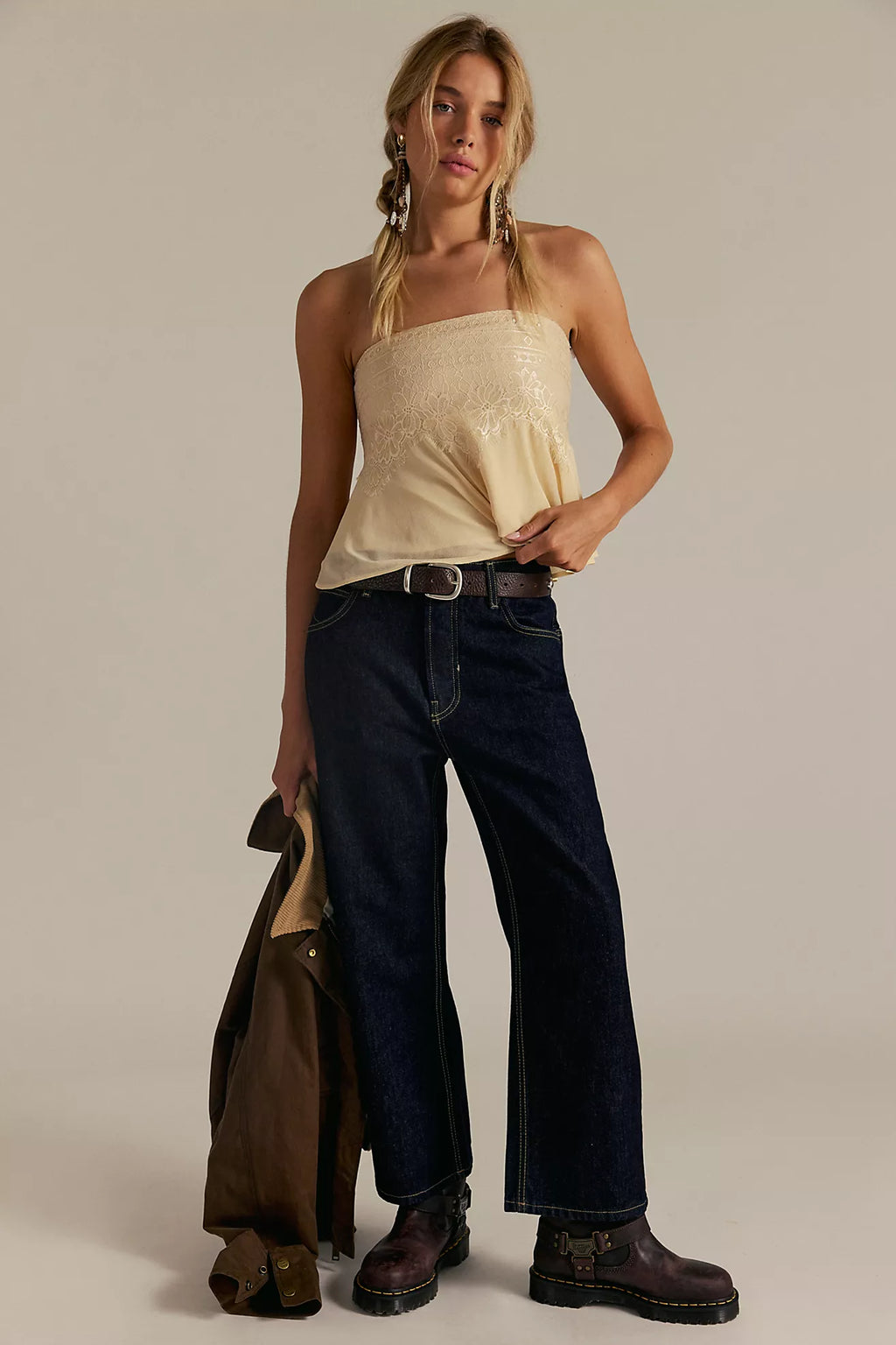 Free People- We The Free Deep Trance Dropped Boyfriend Jeans