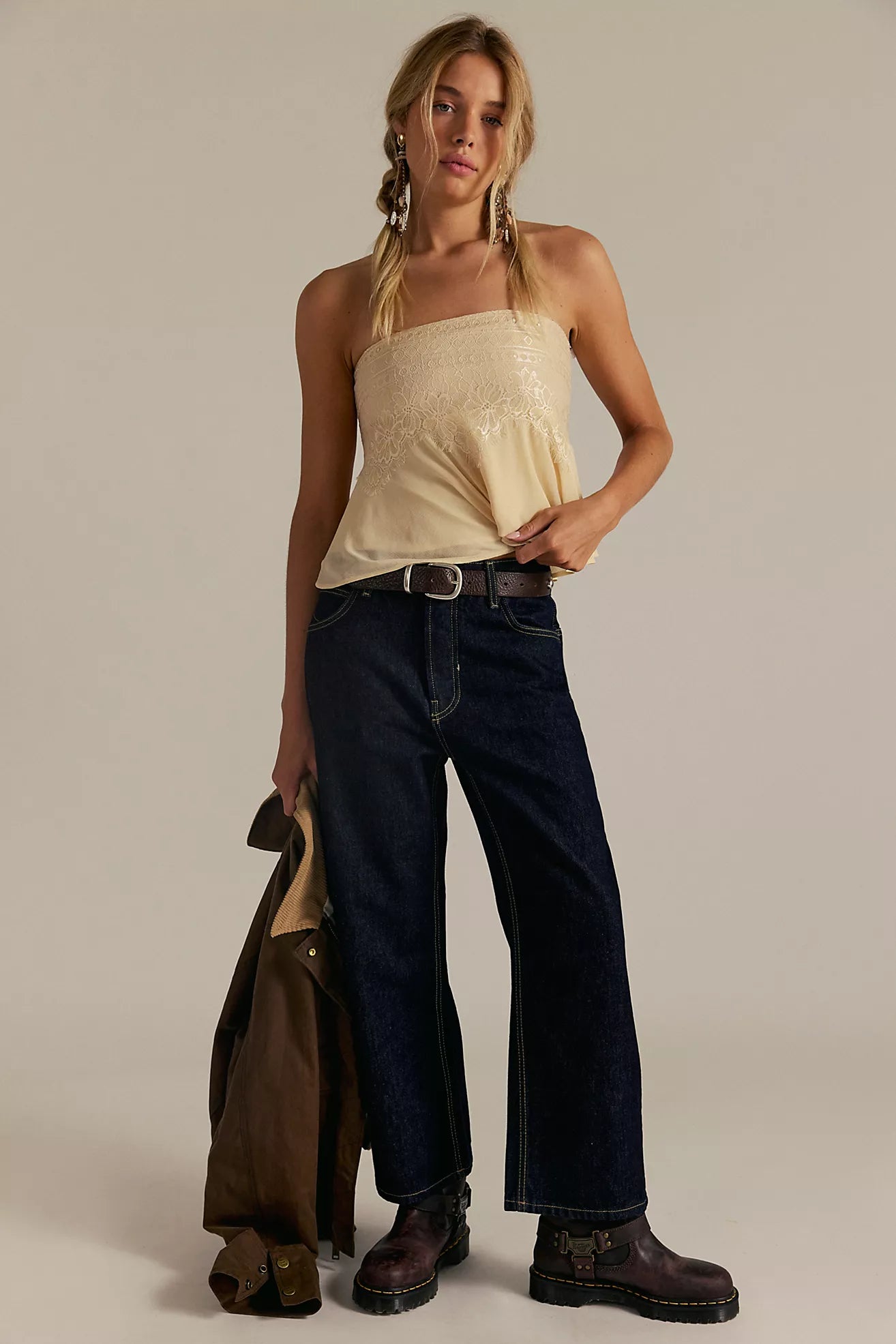 Free People- We The Free Deep Trance Dropped Boyfriend Jeans