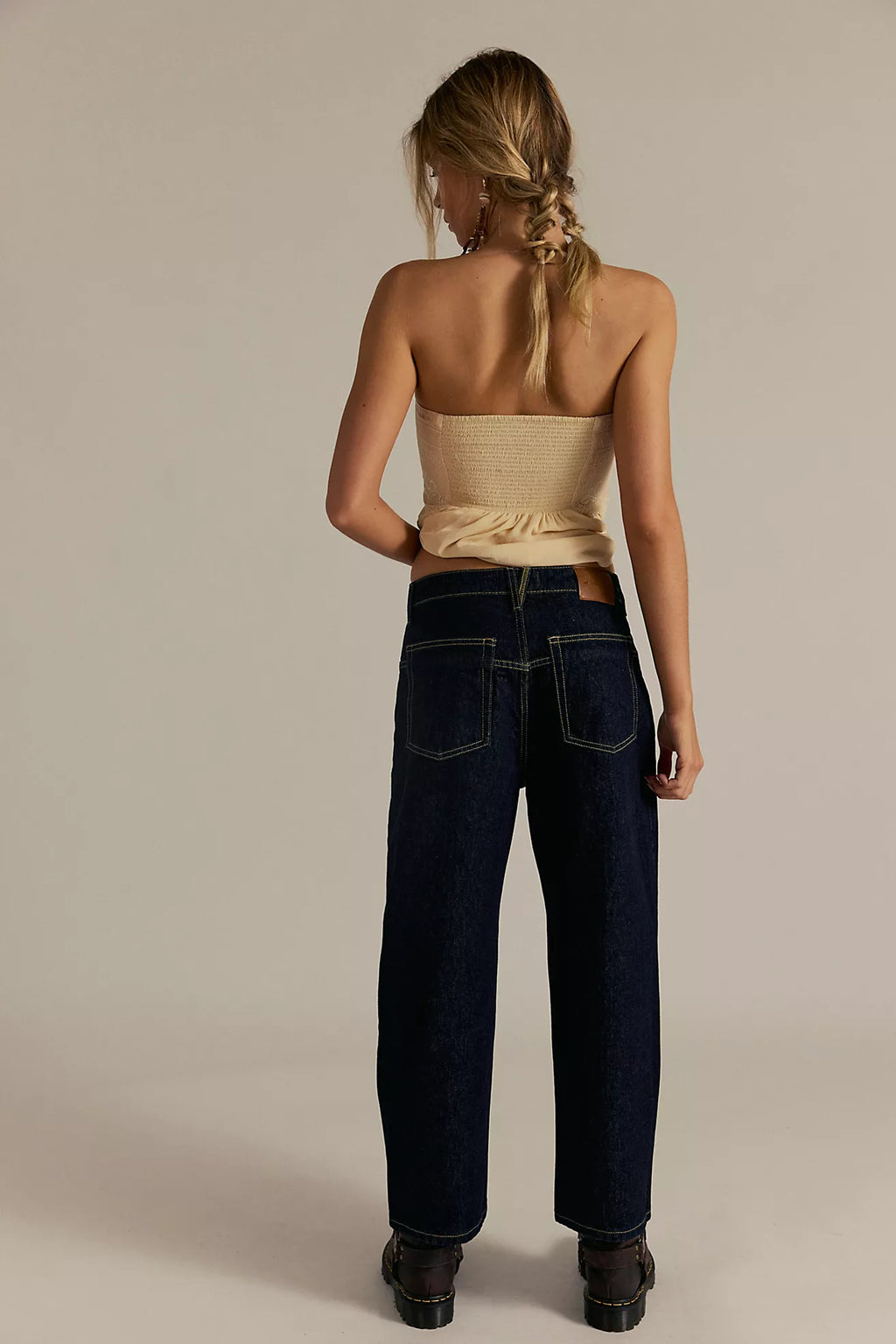 Free People- We The Free Deep Trance Dropped Boyfriend Jeans