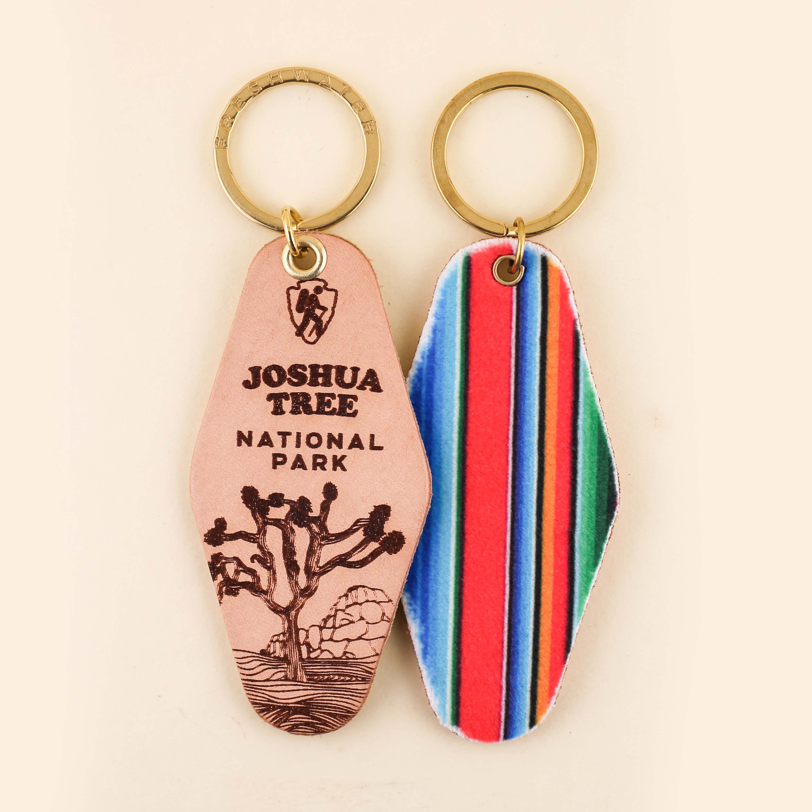 Freshwater Curated Goods- National Park Hotel Leather Keychain