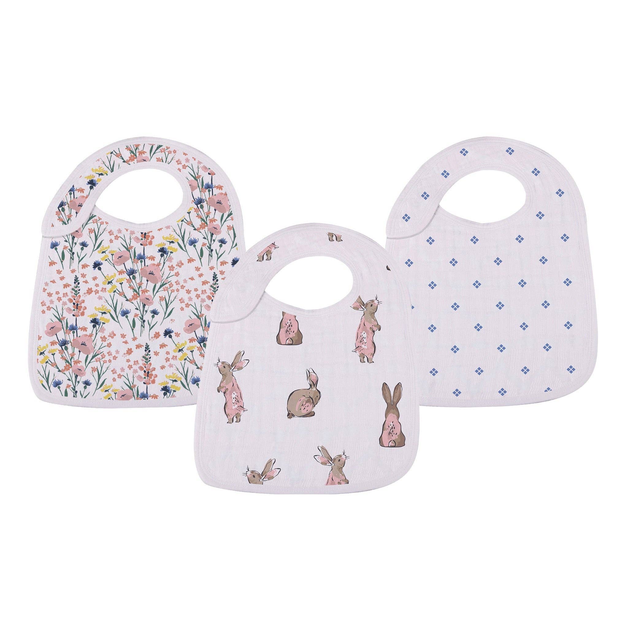 Newcastle Classics- Wildflowers Snap Bibs Set of 3