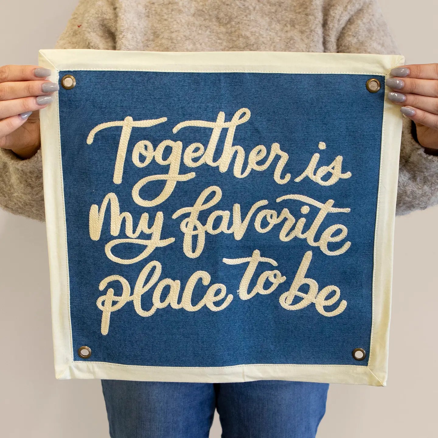 1Canoe2- Together Is My Favorite Place Canvas Banner