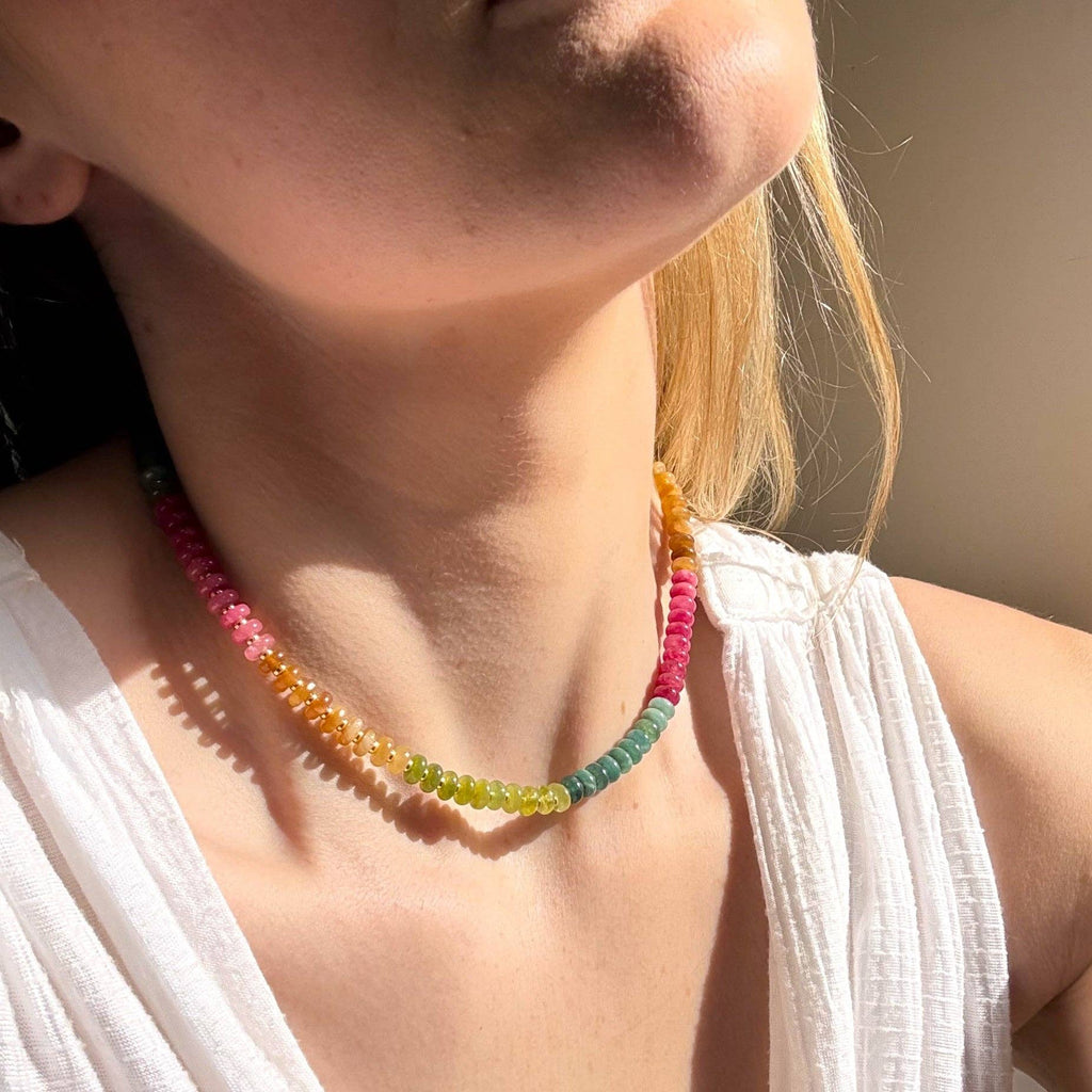 The Silver Wren- Desert Hues Beaded Necklace