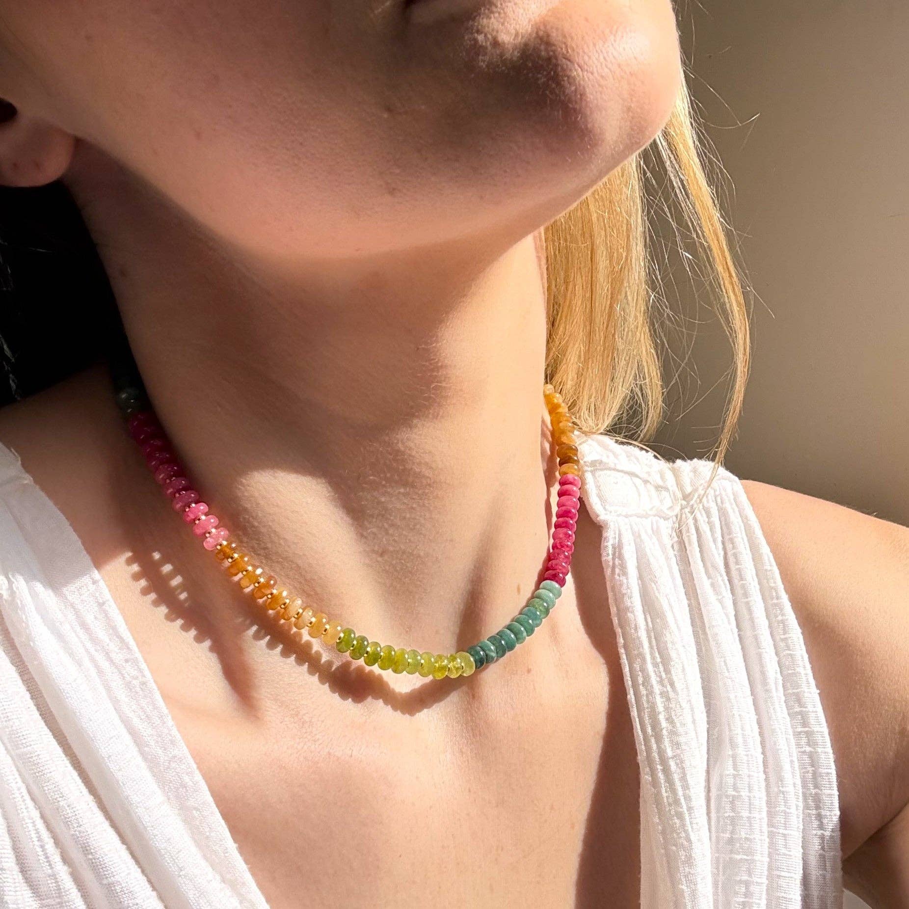 The Silver Wren- Desert Hues Beaded Necklace