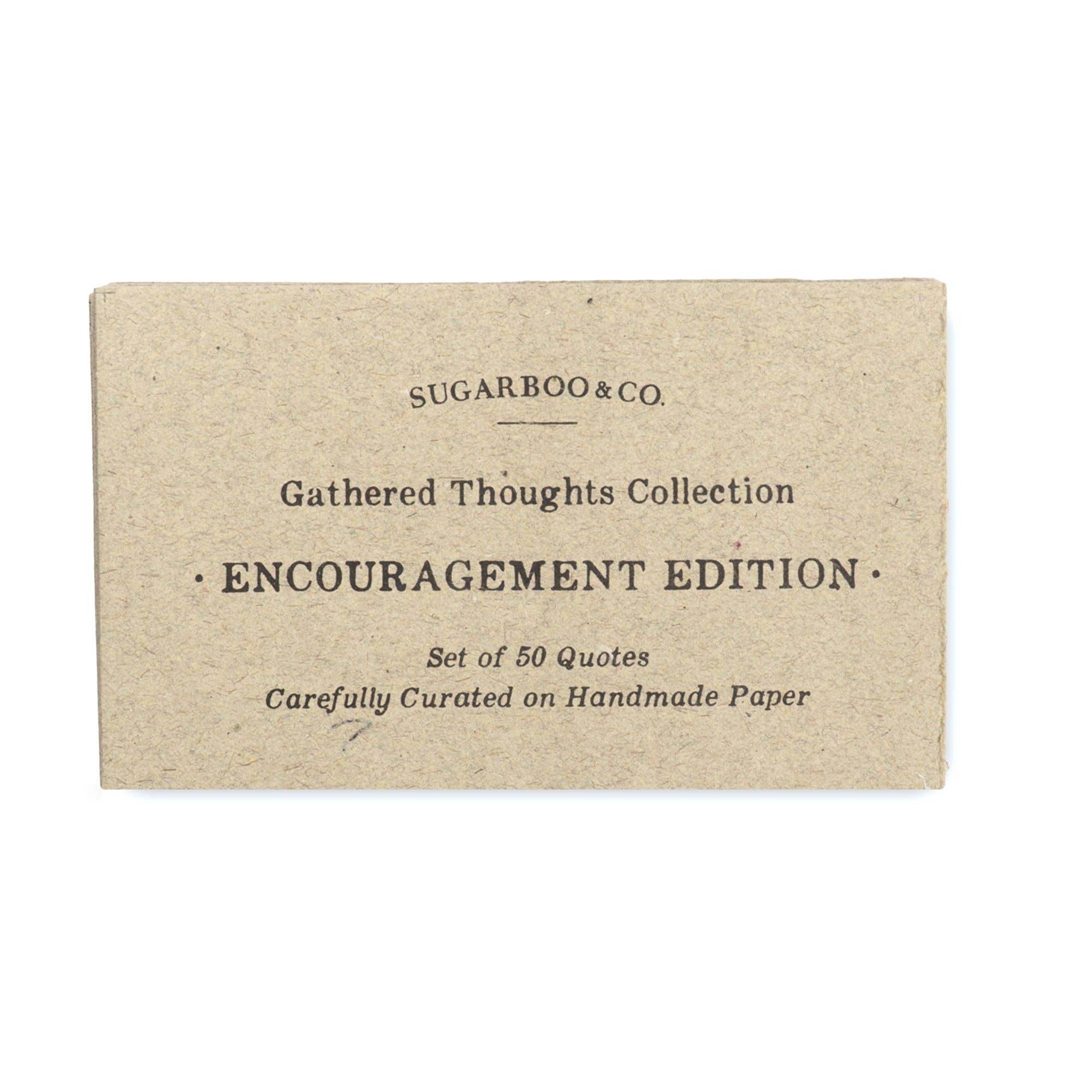 Sugarboo & Co- 50 Gathered Thoughts of Encouragement on Handmade Paper
