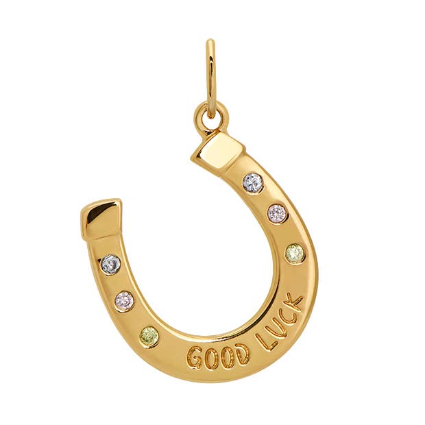 Land of Salt- Good Luck Horseshoe Charm Necklace in Gold