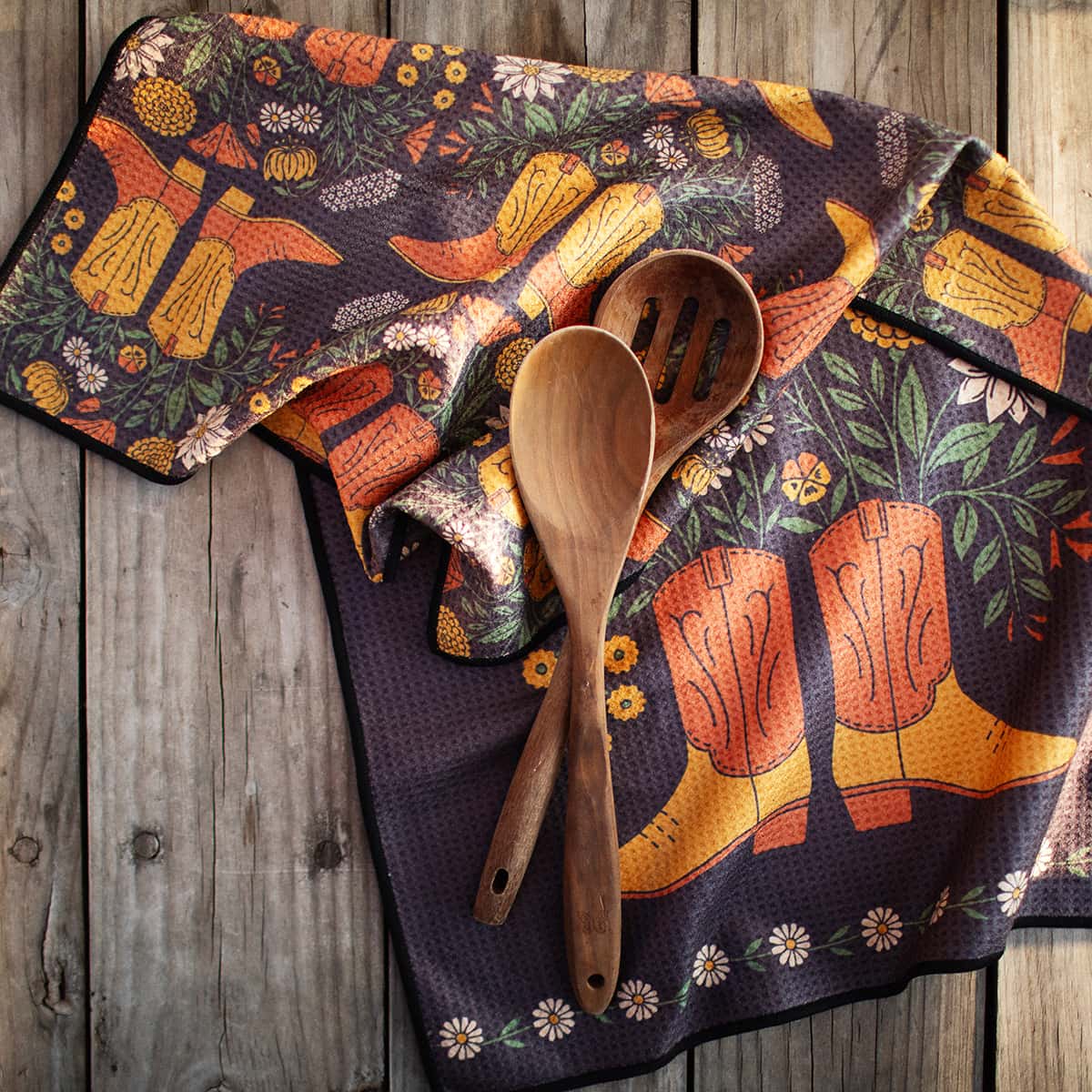 Trek Light- Western Bloom Kitchen & Tea Towel