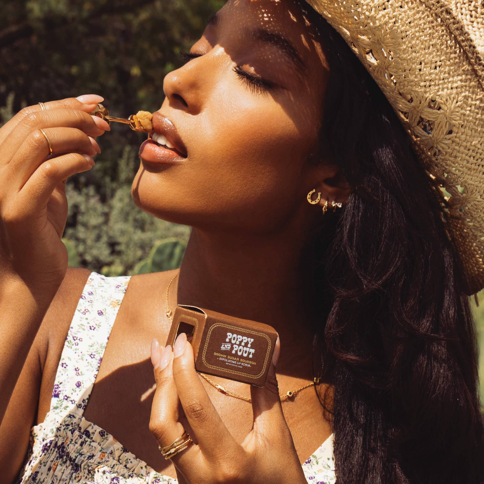 Poppy & Pout- Lip Scrub, Rhinestone Rodeo, Brown Sugar Bourbon