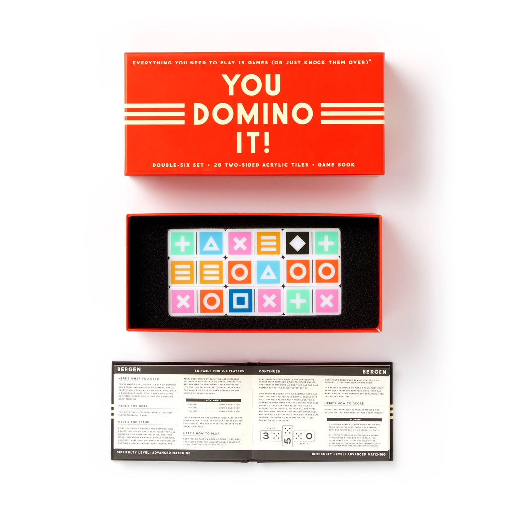 Chronicle Books- Brass Monkey You Domino It! Domino Game Set