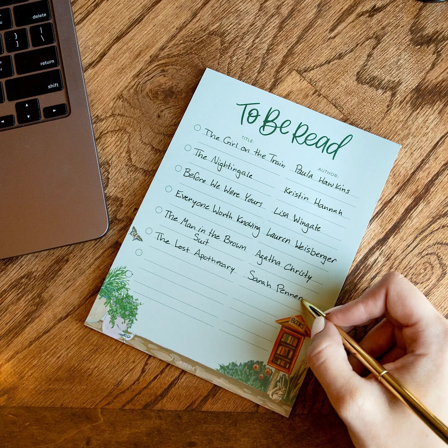 1canoe2- To Be Read Book Tracker 6x8 Notepad