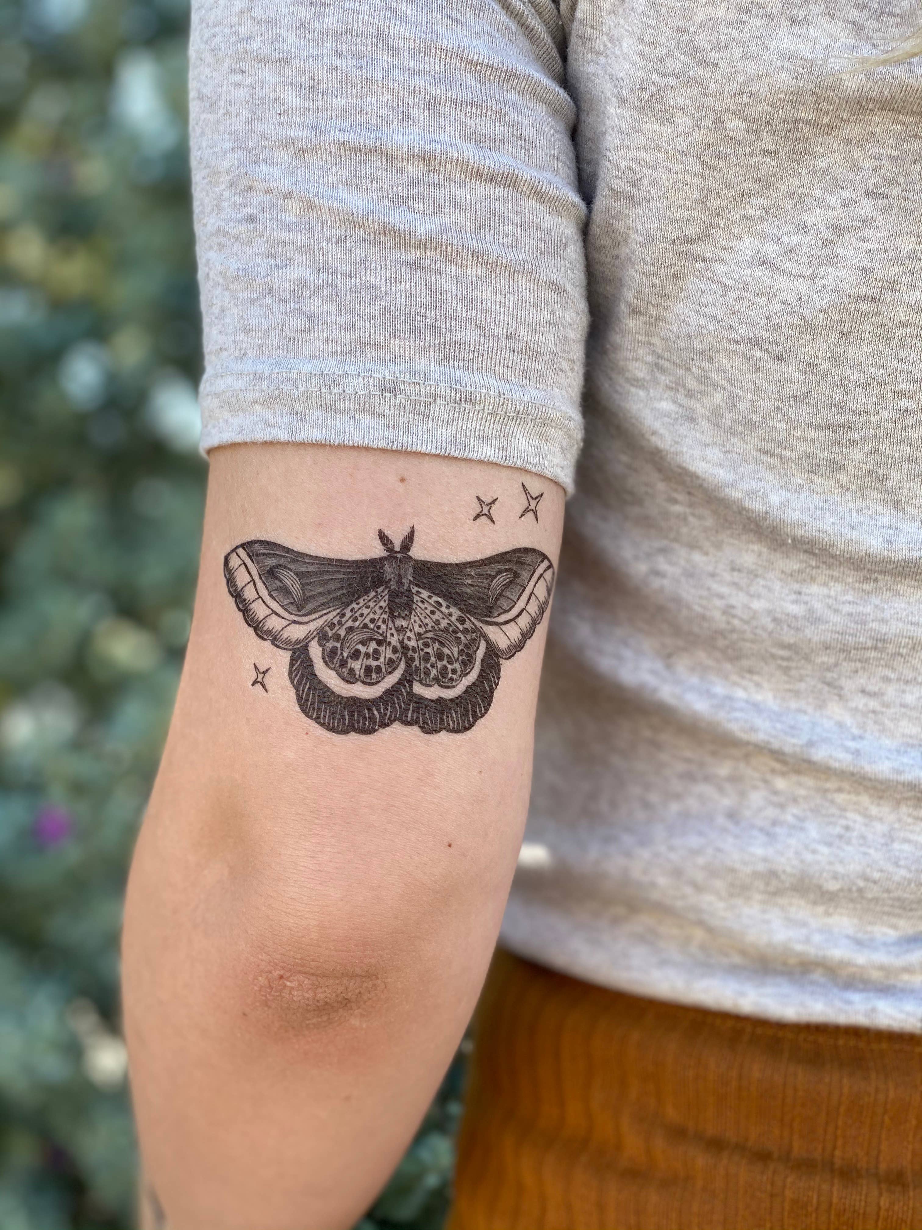 NatureTats- Night Moth Temporary Tattoo