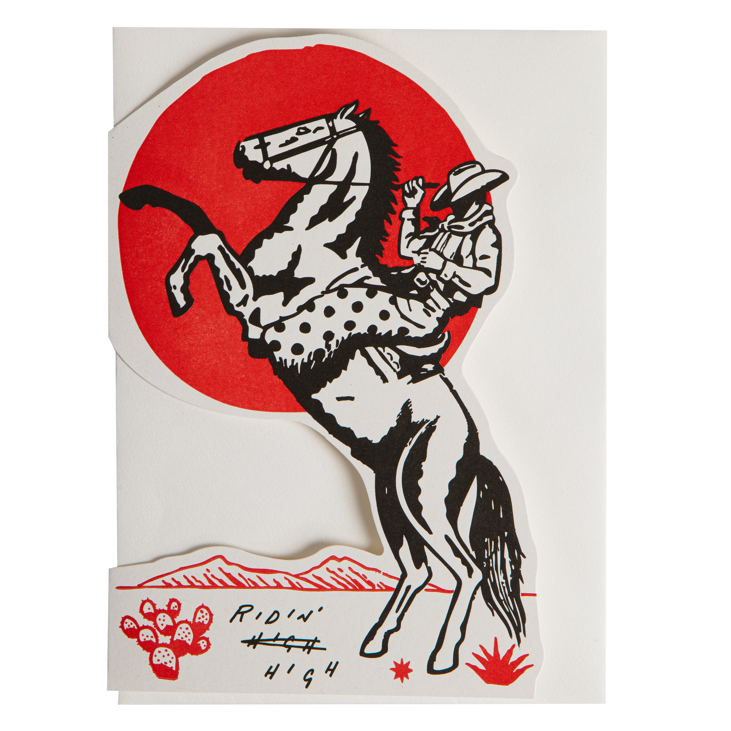 Archivist- Ridin' High Cowboy | Cut-Out - Greeting Card