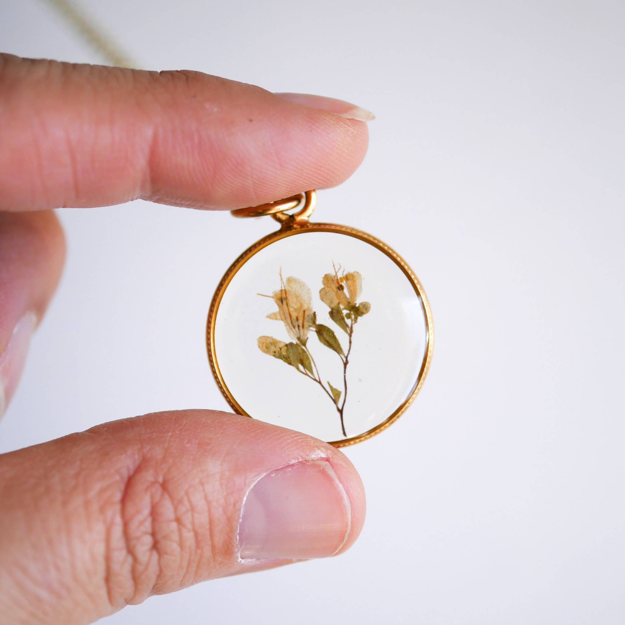 Seed & Soil- Tiny Dried Bouquet Pendant