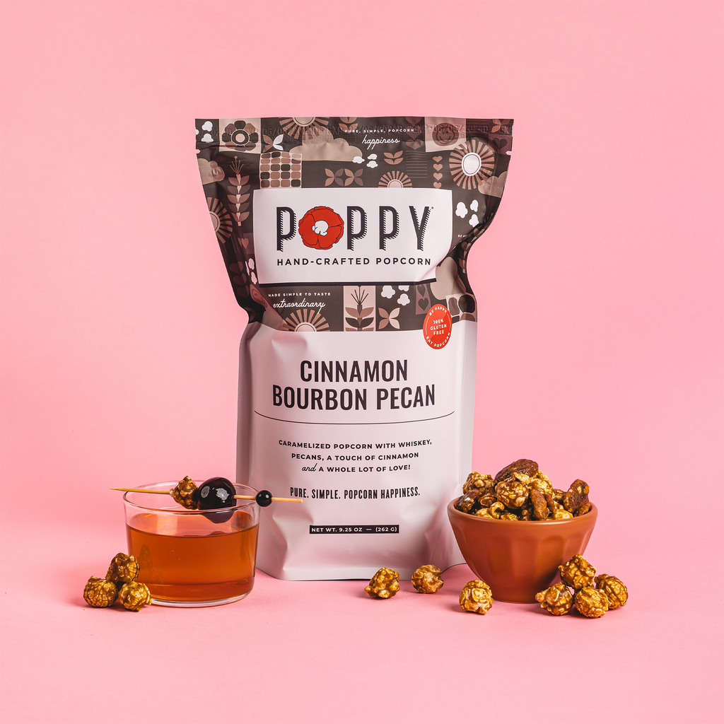 Poppy Popcorn- Cinnamon Bourbon Pecan Popcorn