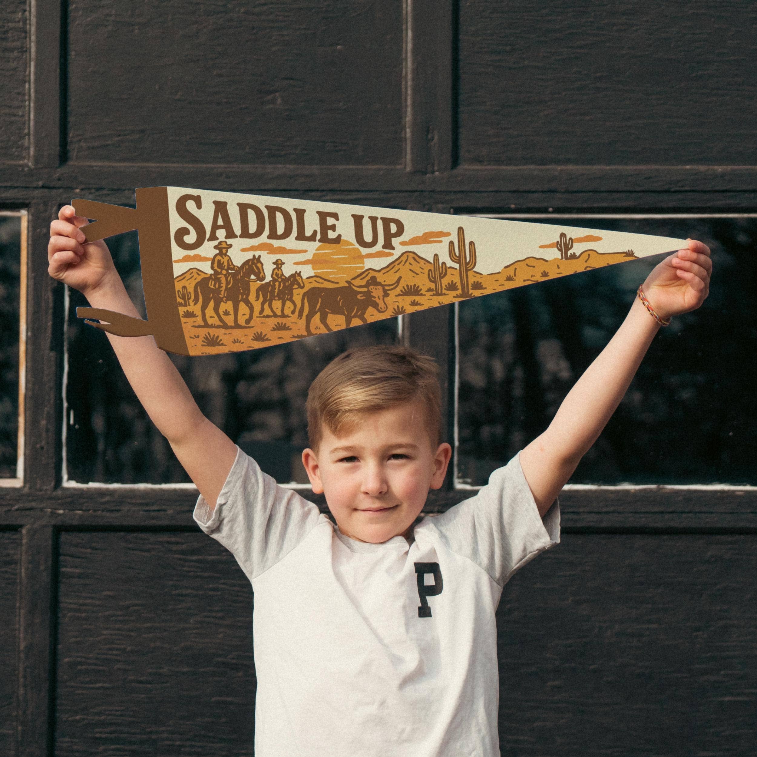Benoit's Design Co.- Saddle Up Felt Pennant