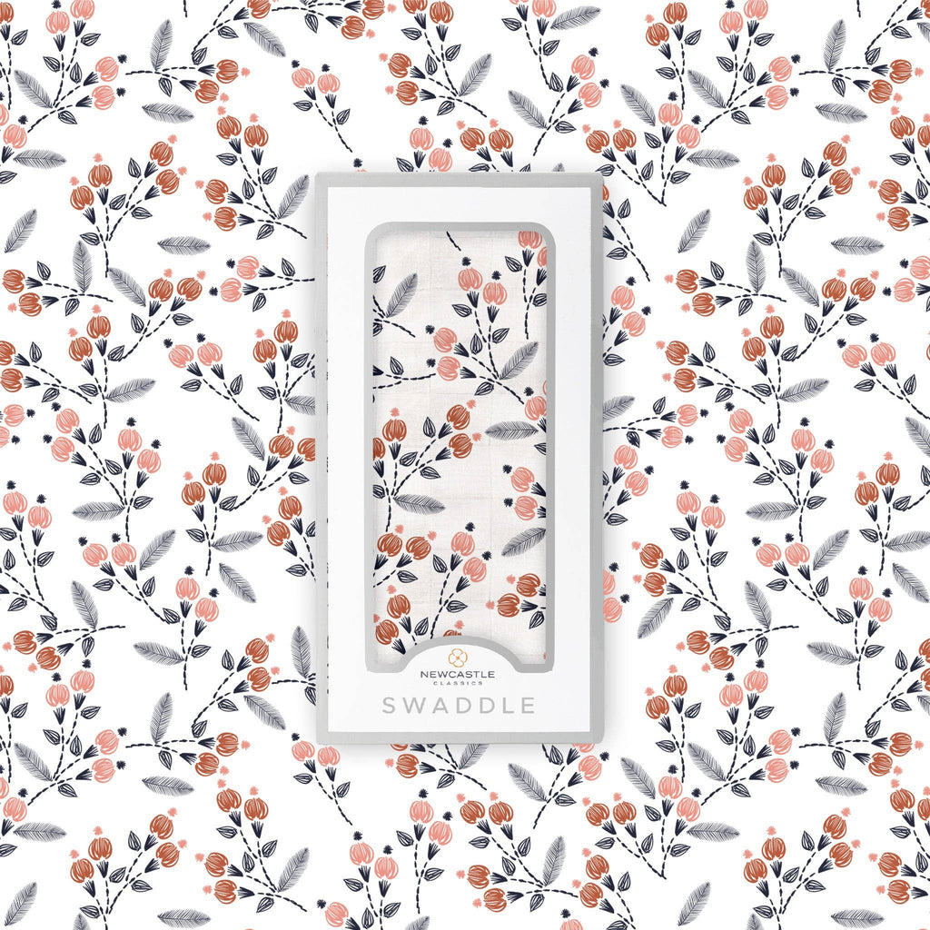 Newcastle Classics- Dahlia Floral Bamboo Swaddle