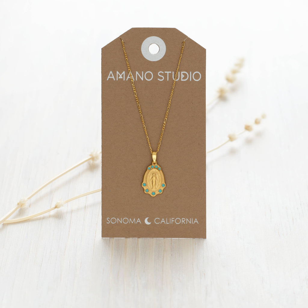 Amano Studio- Mary Medallion - Turquoise