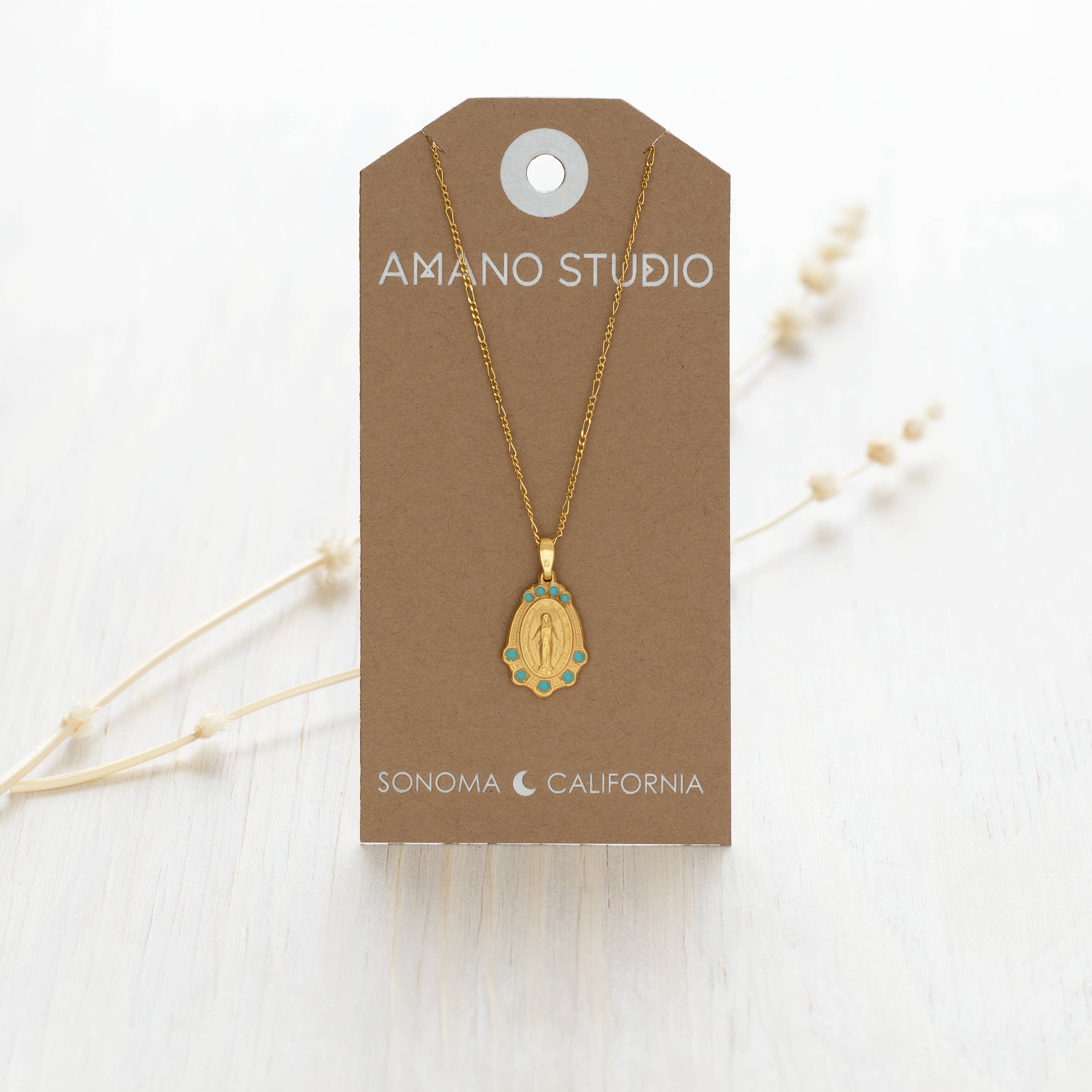 Amano Studio- Mary Medallion - Turquoise
