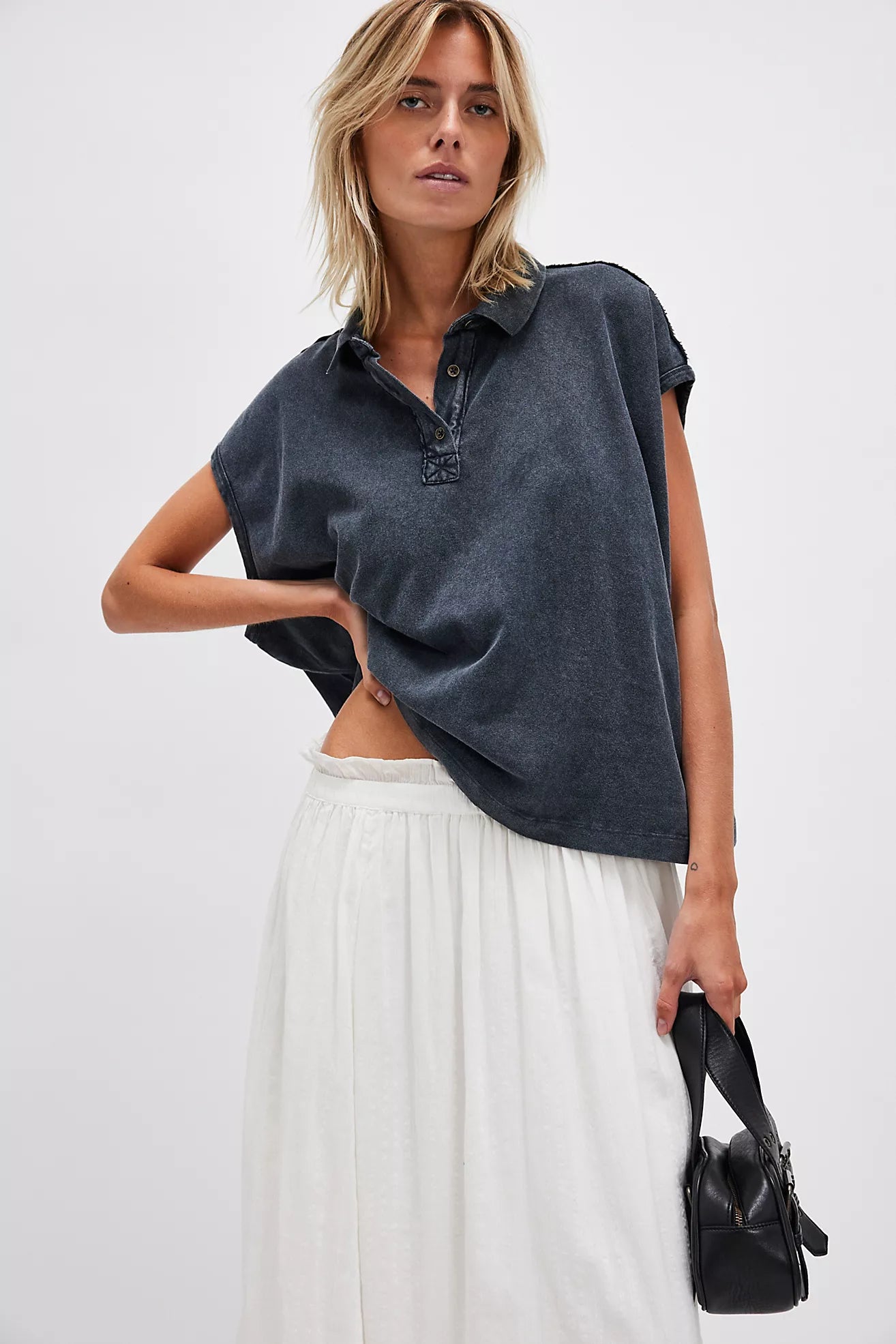 Free People - Keep It On Polo - Washed Black
