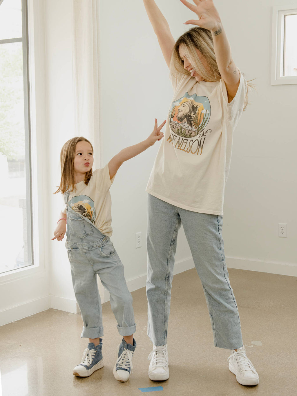 LivyLu- Children's Willie Nelson In the Sky Oatmeal Graphic Tee