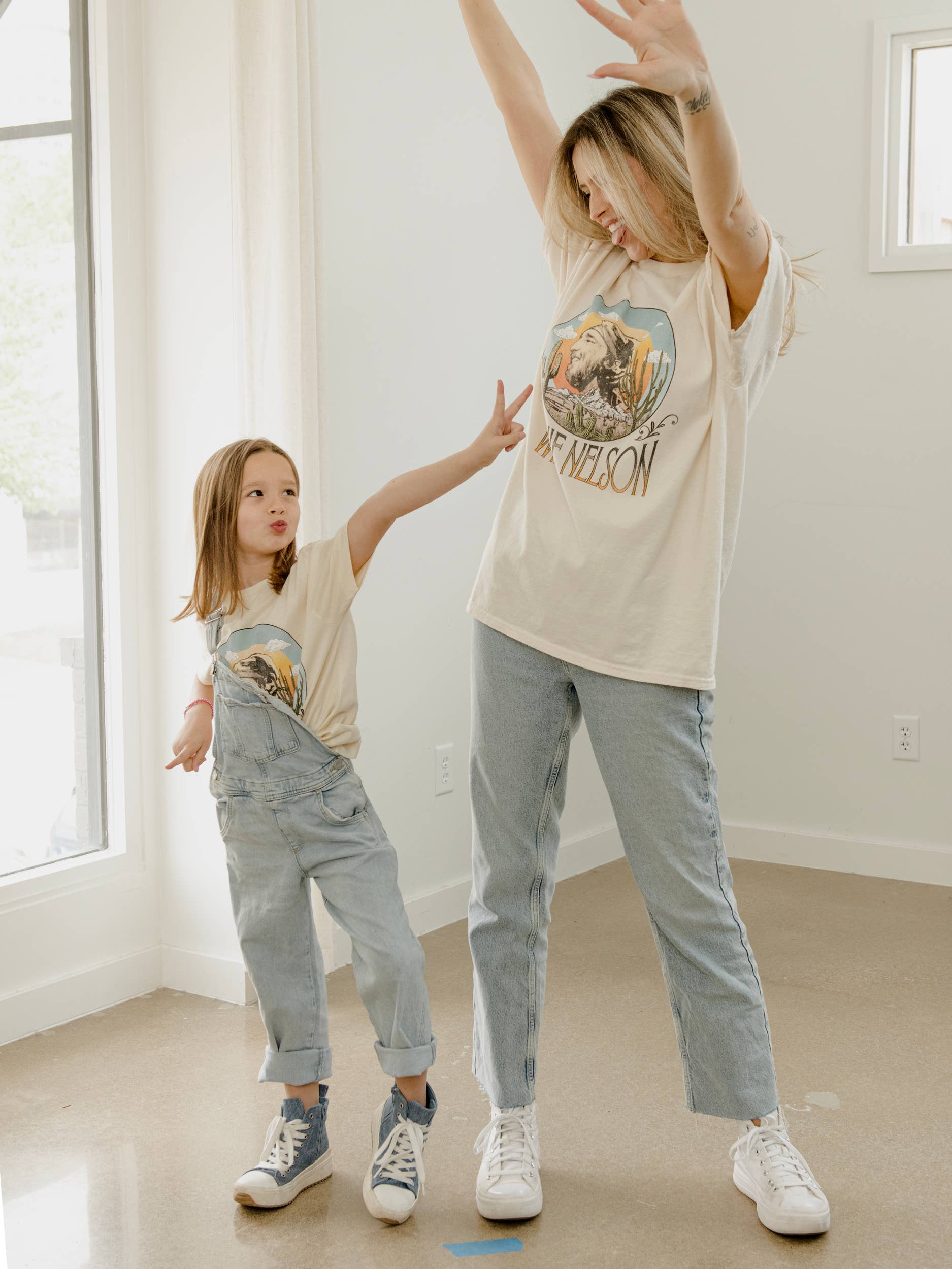 LivyLu- Children's Willie Nelson In the Sky Oatmeal Graphic Tee