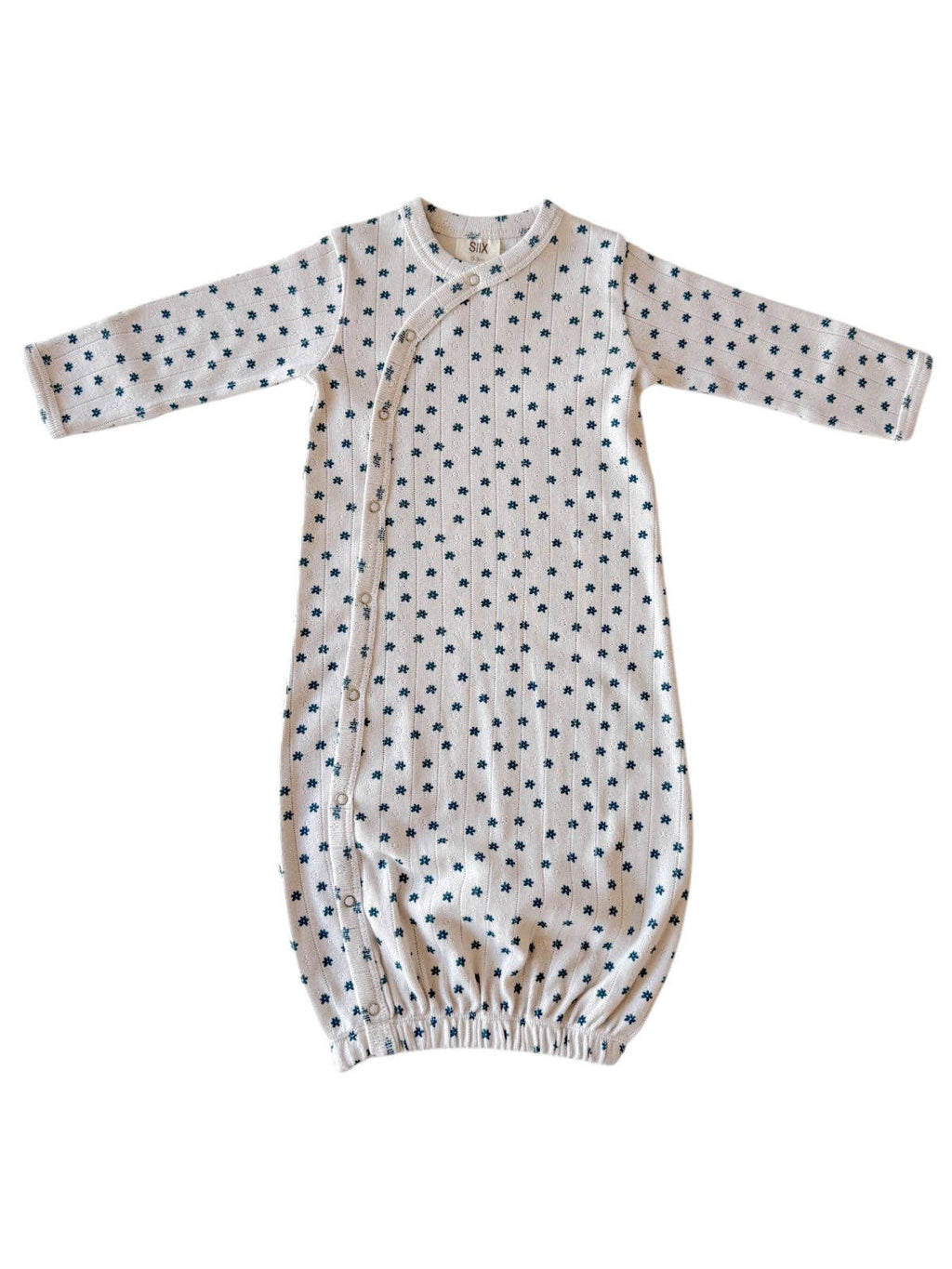 SIIX Collection- Blue Flower / Organic Pointelle Gown