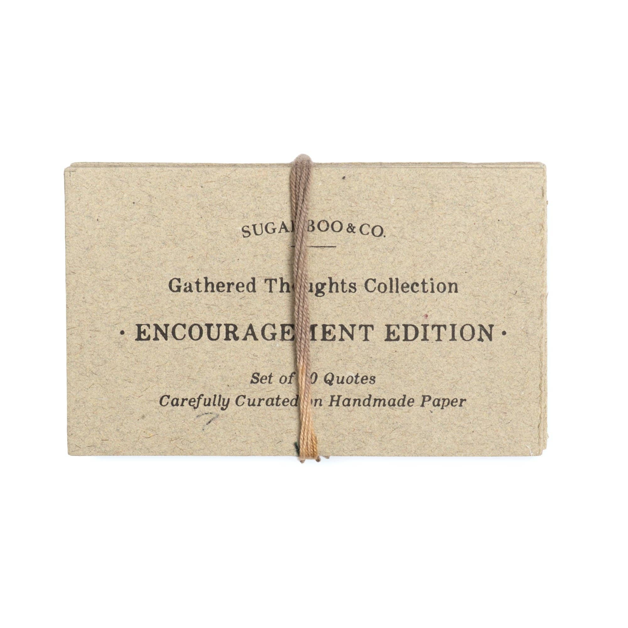 Sugarboo & Co- 50 Gathered Thoughts of Encouragement on Handmade Paper