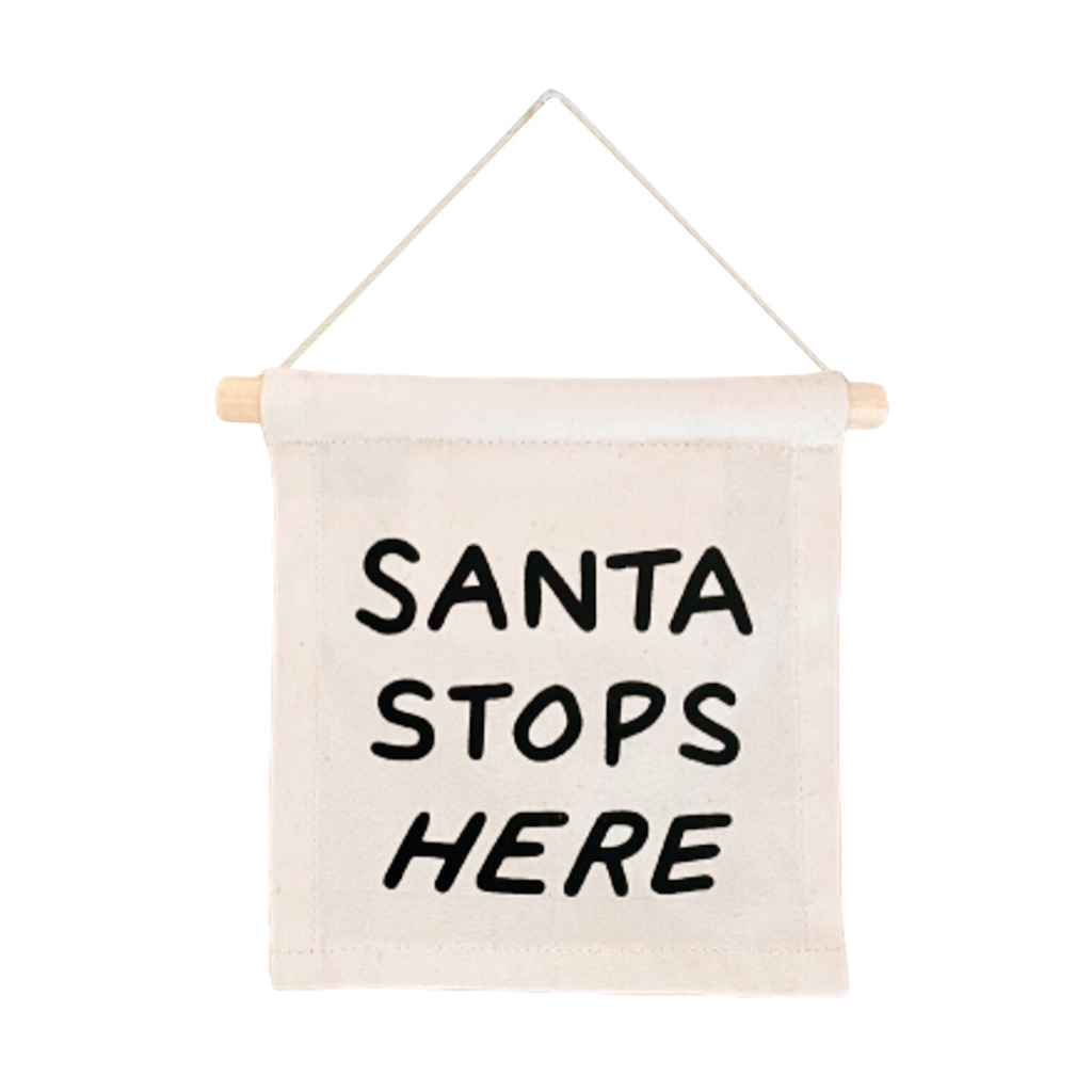 Imani Collective- Santa stops here hang sign