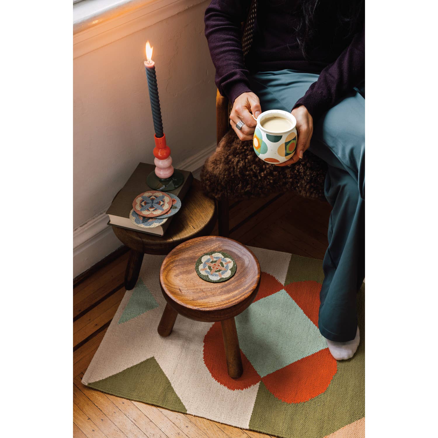 Danica Studio- Disco Formation Beaded Coasters Set of 4