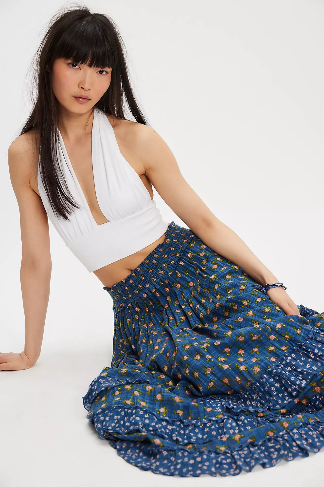 Free People- Brynn Printed Maxi Skirt